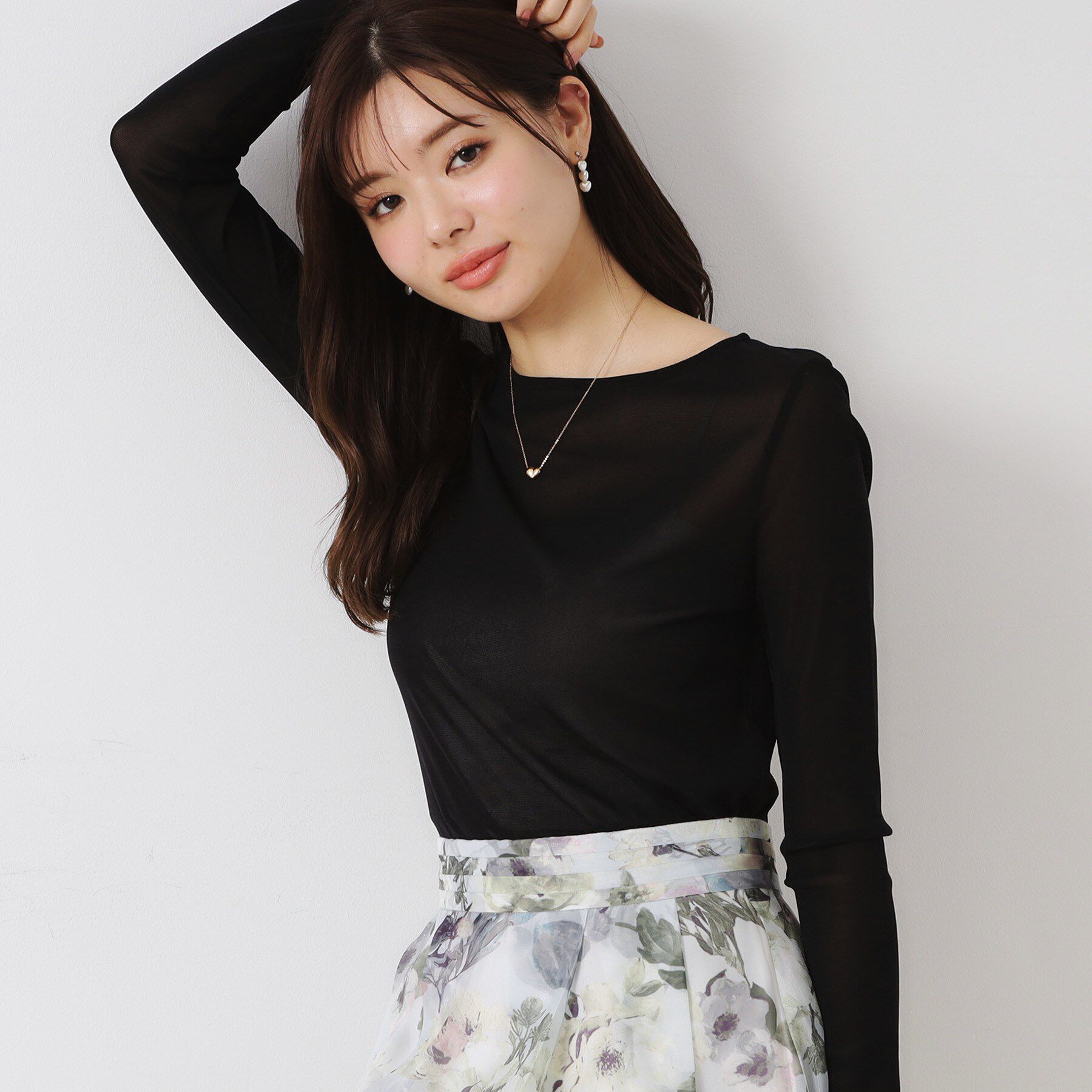 Couture broach「チュールクルーネックTシャツ」|Tシャツ・カットソー|