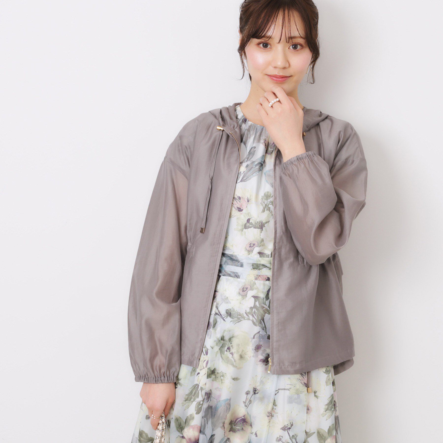 Couture broach「【オシャレな透け感・ペプラム】愛されシアーマンパ」|ブルゾン・スタジャン|