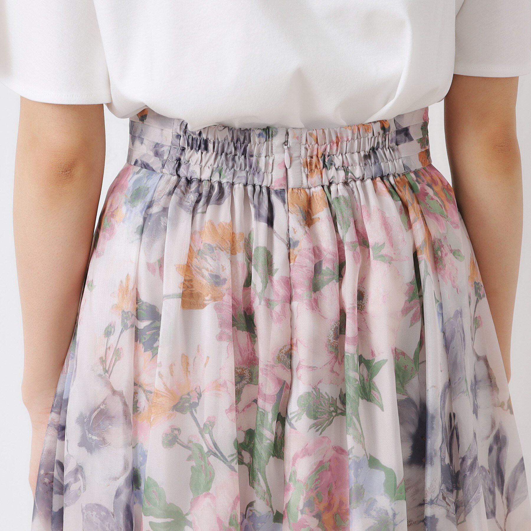 Couture broach「【一枚で着映える・華やか・上品】Summerオーガンフルールスカート」|スカート|