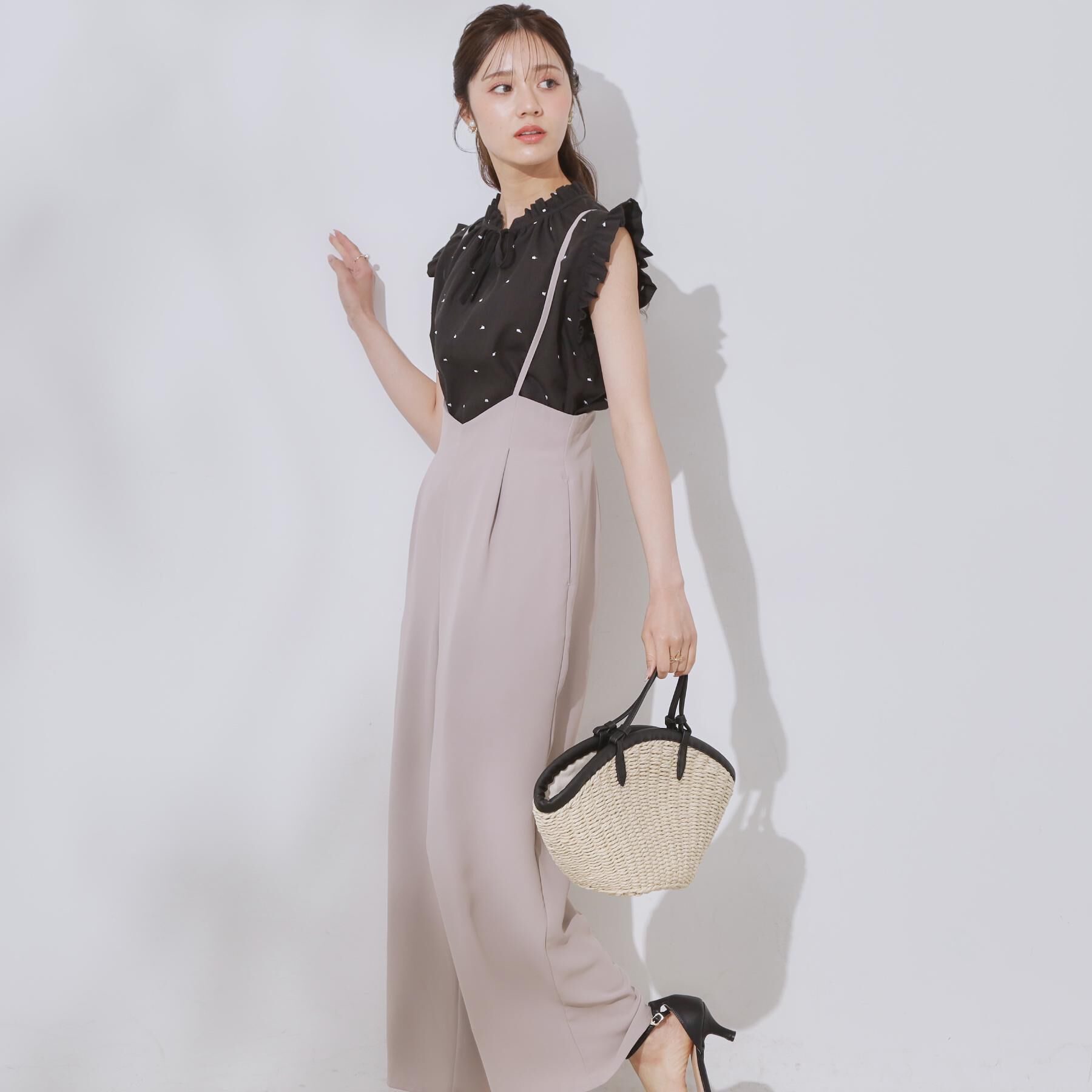 Couture broach「【マシンウォッシャブル・きれいめ】キャミロンパース」|その他|