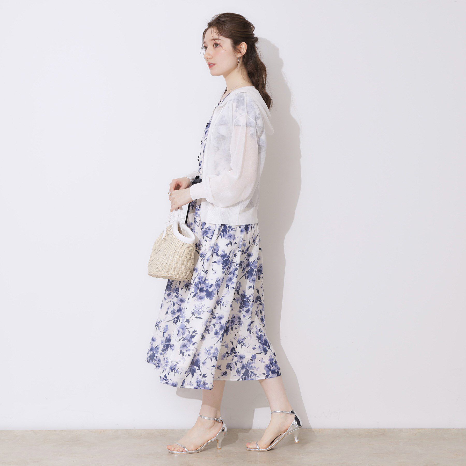 Couture broach「【上品な透け感・大人カジュアル】シアージップアップフーディー」|パーカー|