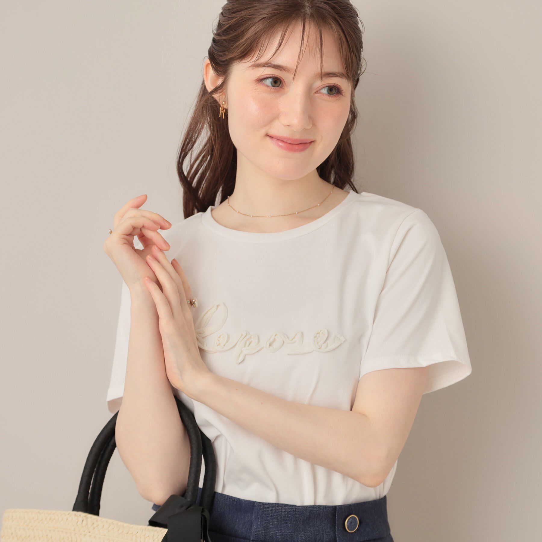 Couture broach「テープ刺繍ロゴT」|Tシャツ・カットソー|