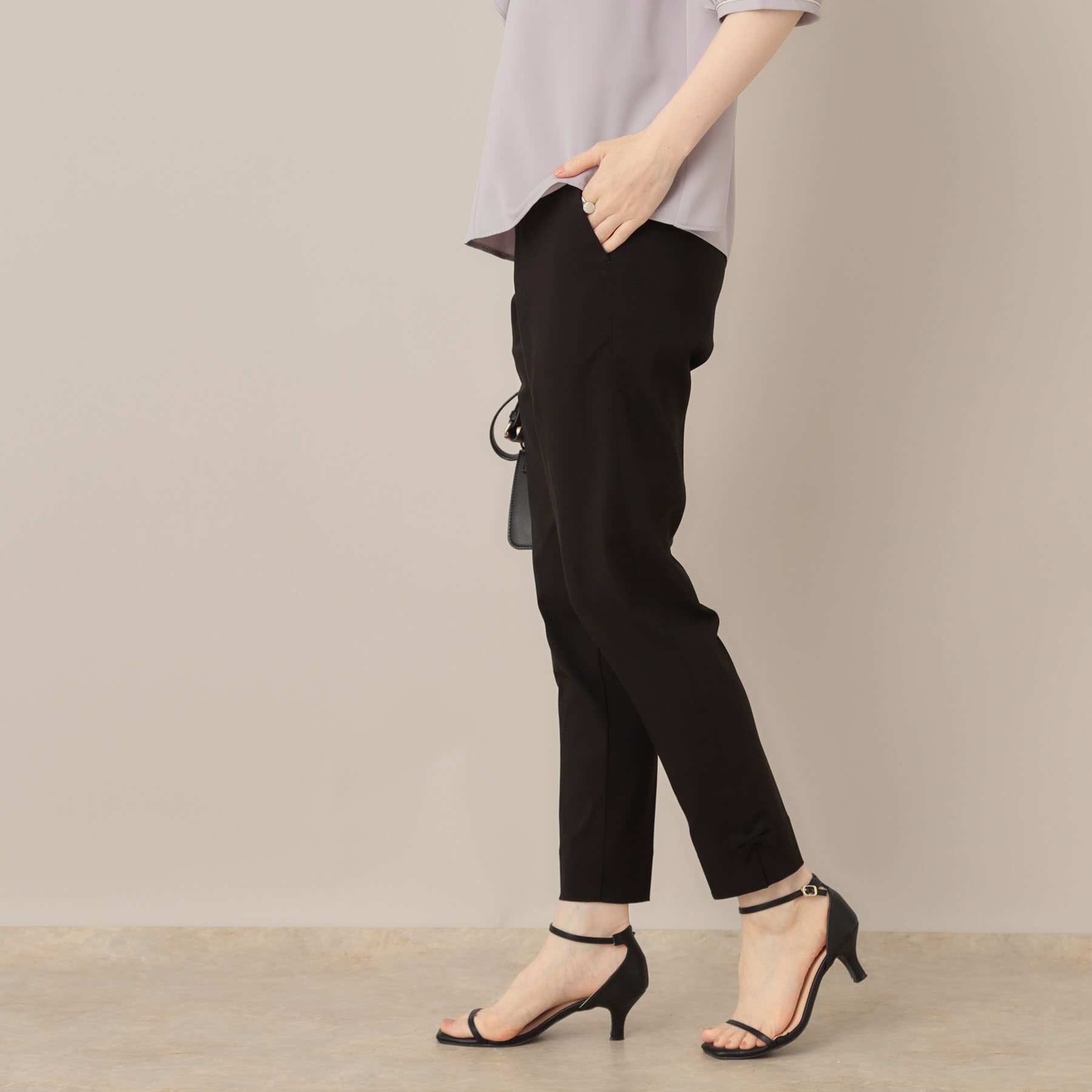 Couture broach「【らくちん・キレイ見え】リボンハイパーストレッチパンツ」|その他|