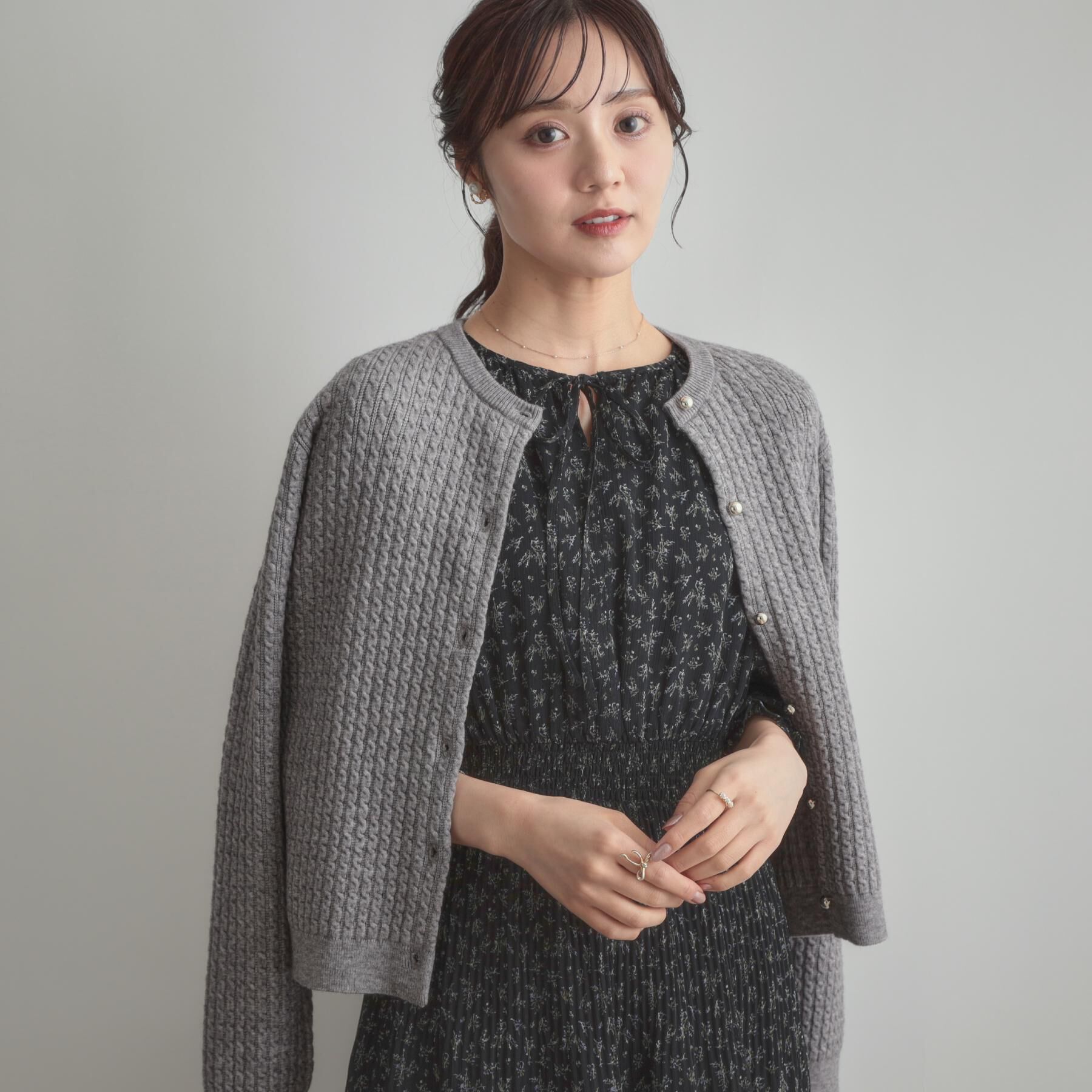 Couture broach「【大人可愛い・きれいめ・通勤】ケーブルカーディガン」|カーディガン|