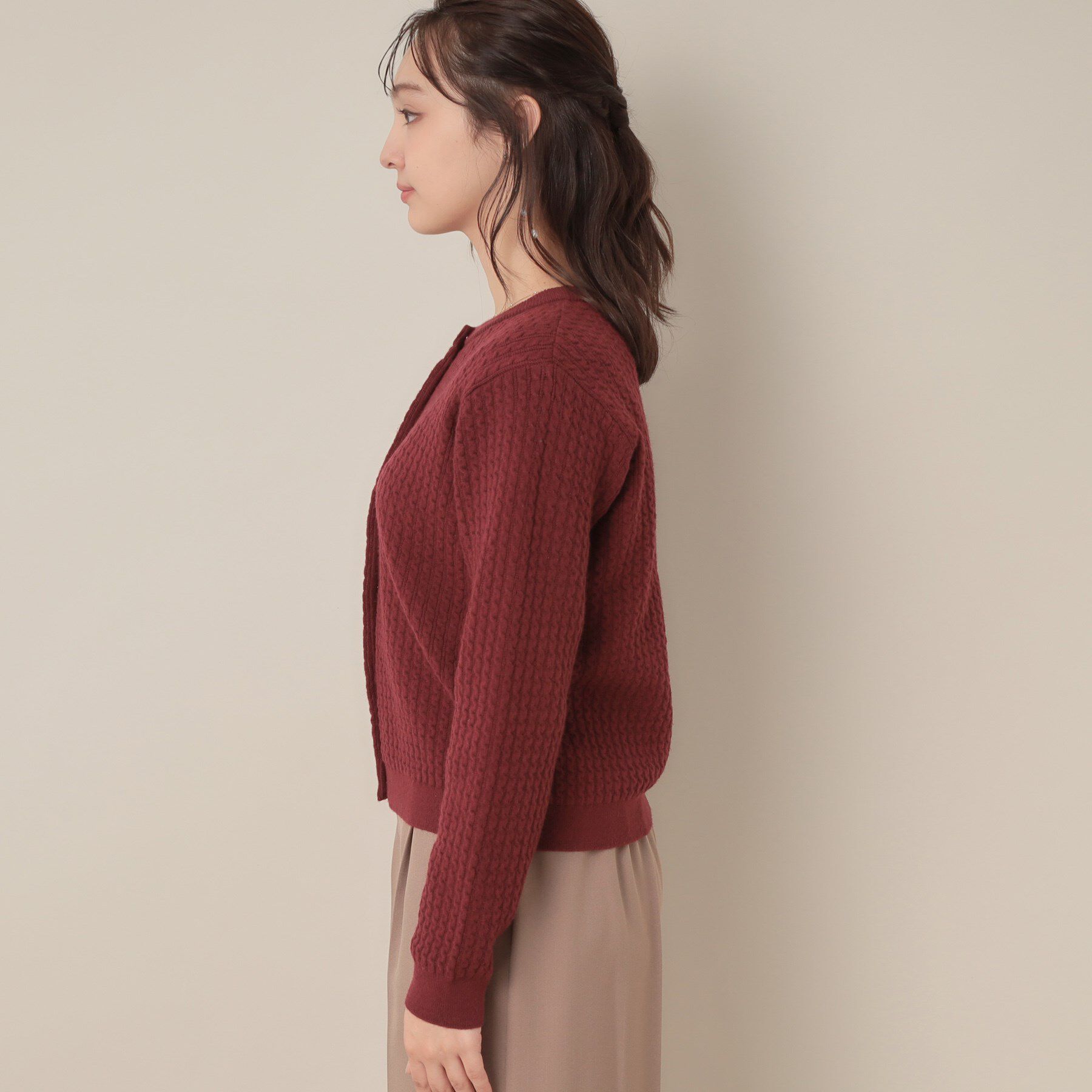 Couture broach「【大人可愛い・きれいめ・通勤】ケーブルカーディガン」|カーディガン|