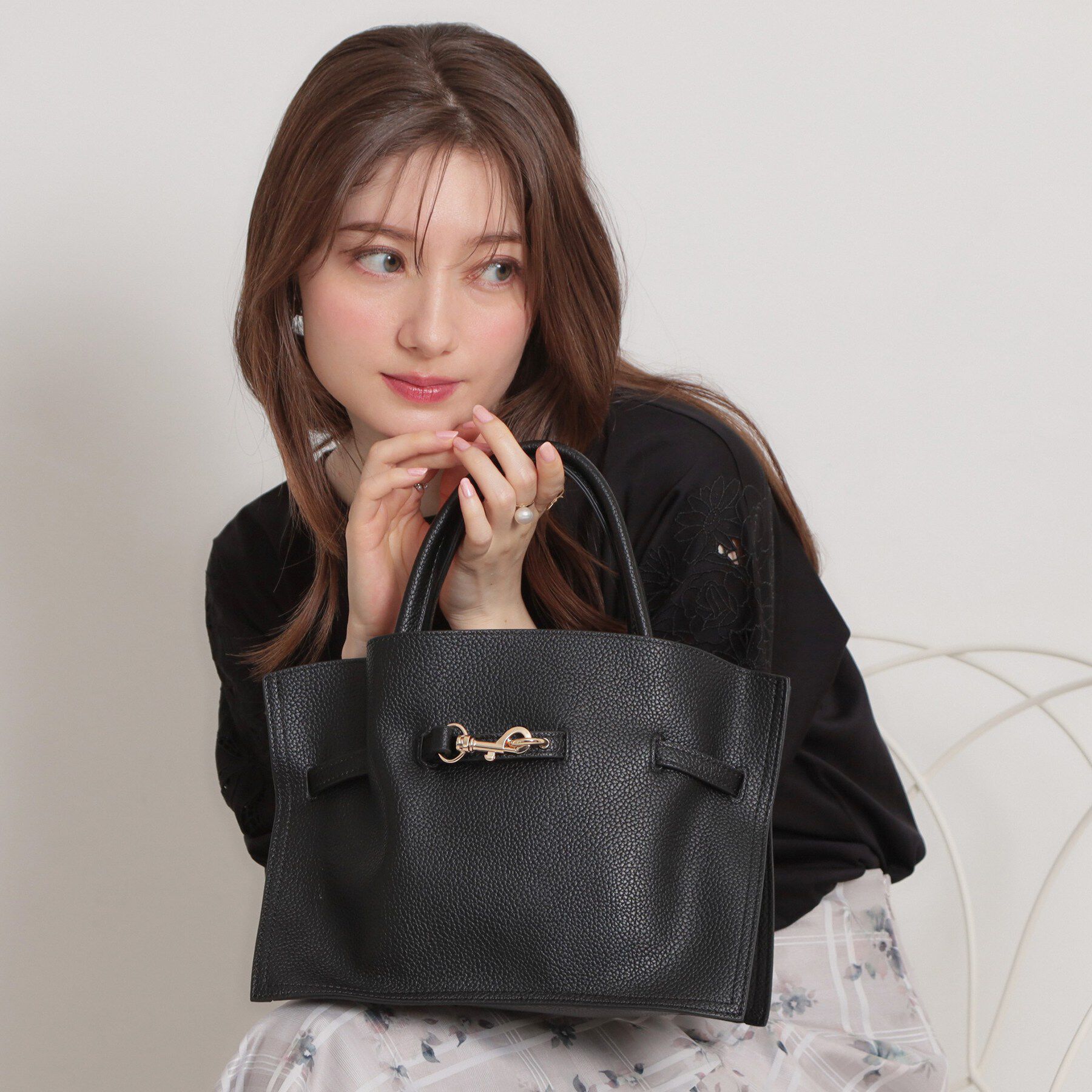 Couture broach「巾着付き2wayトートバッグ」|トートバッグ|ブラック(019)