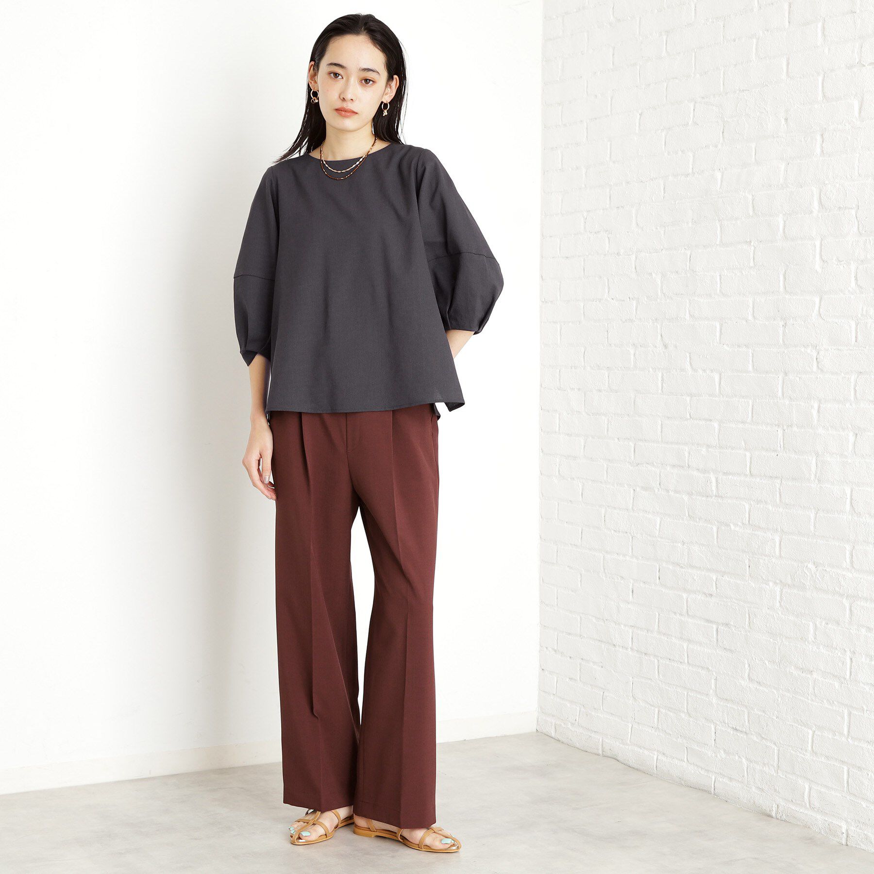 THE SHOP TK「【XS-XLサイズ】麻調ワイドパンツ/洗濯機OK/from the VOICE」|その他|