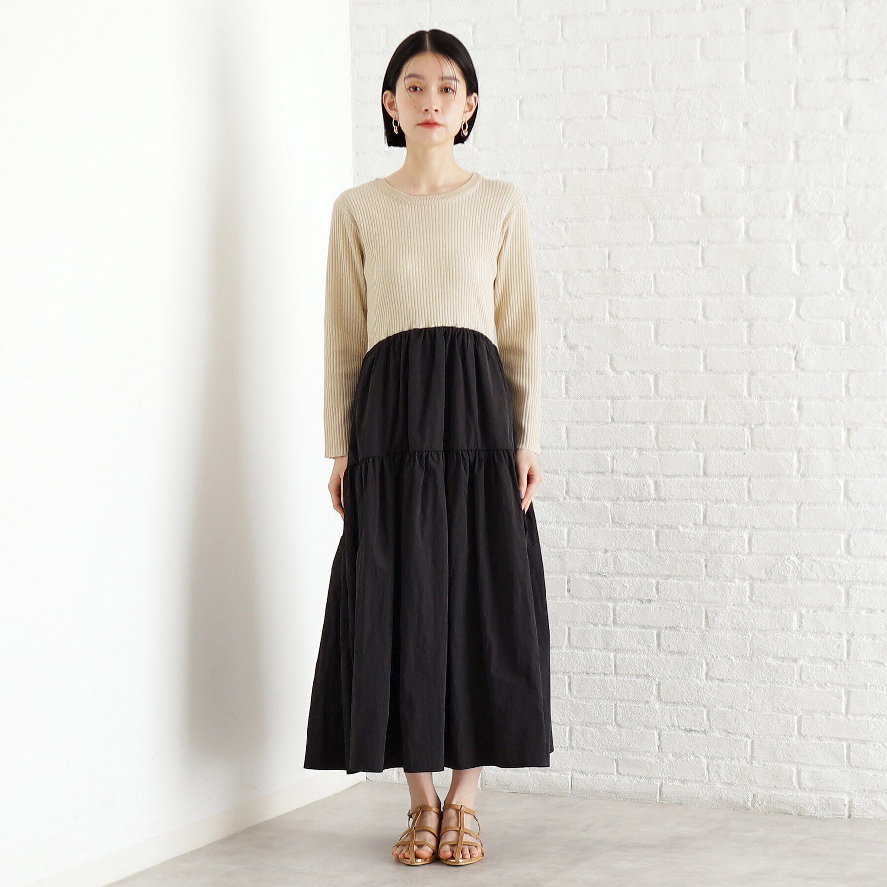 THE SHOP TK「ニットドッキングワンピース【洗える】」|ワンピース|