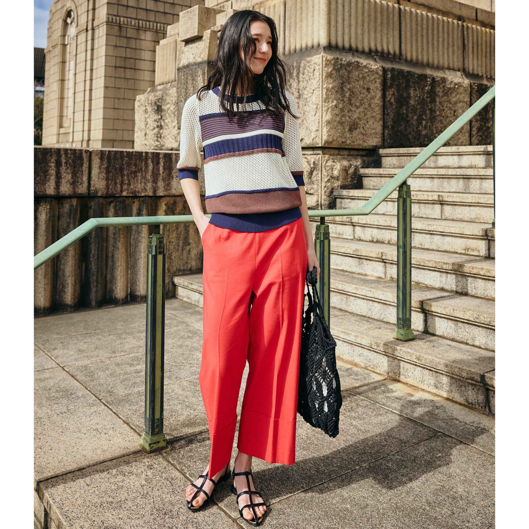 THE SHOP TK「マルチボーダートップス【洗える】」|ニット・セーター|