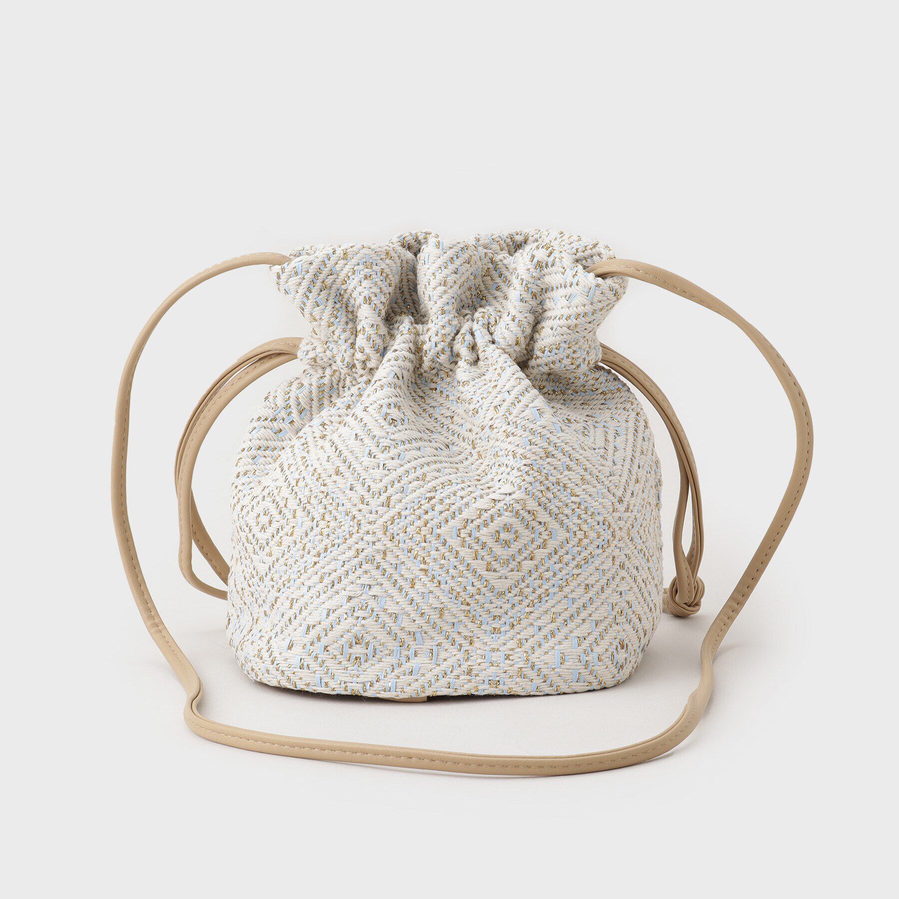 THE SHOP TK「ラメ幾何柄ショルダー巾着バッグ」|ショルダー・メッセンジャー|