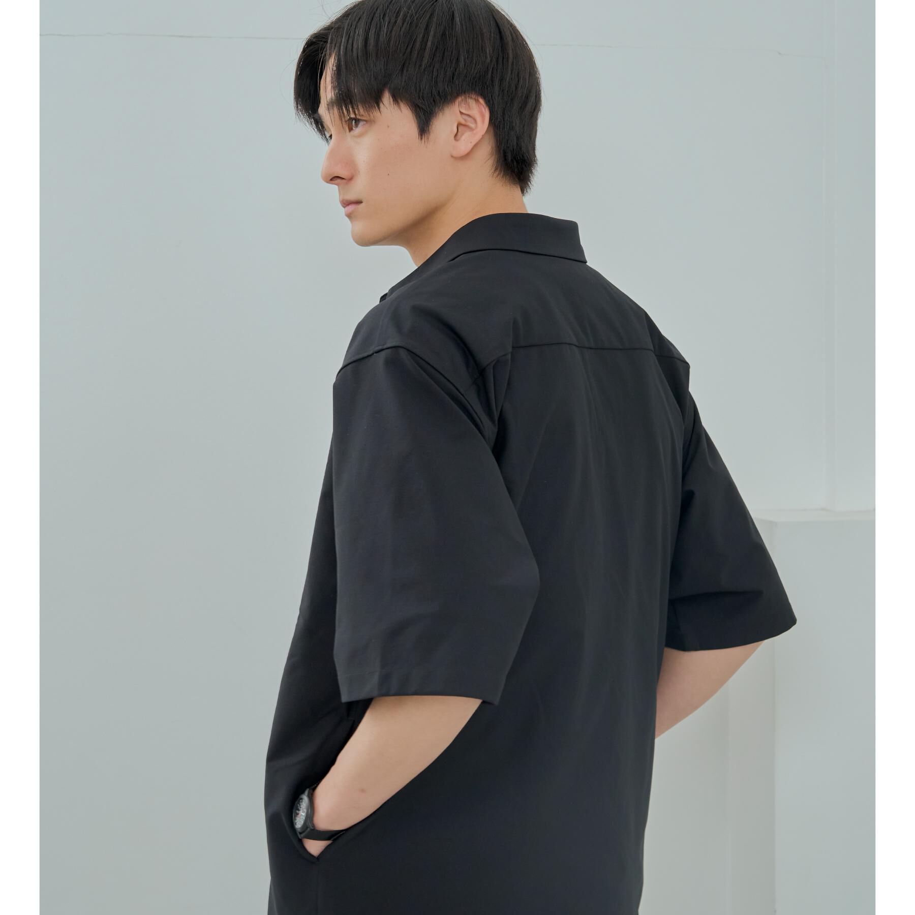 THE SHOP TK「パーフェクテックツイル5分袖シャツ【セットアップ可/吸水速乾/UVカット/アンチピリング】」|シャツ・ブラウス|