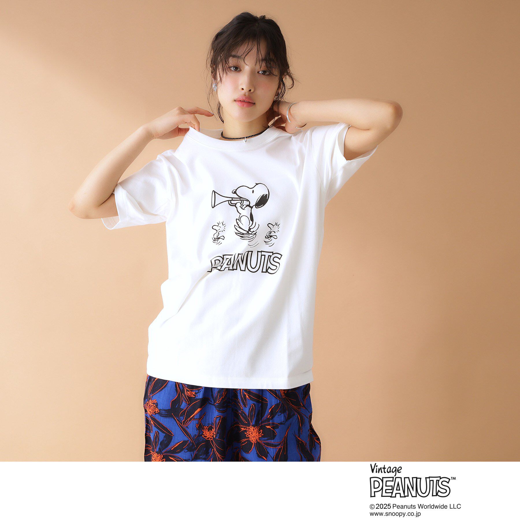 THE SHOP TK「75周年PEANUTSデザイン半袖Tシャツ」|Tシャツ・カットソー|