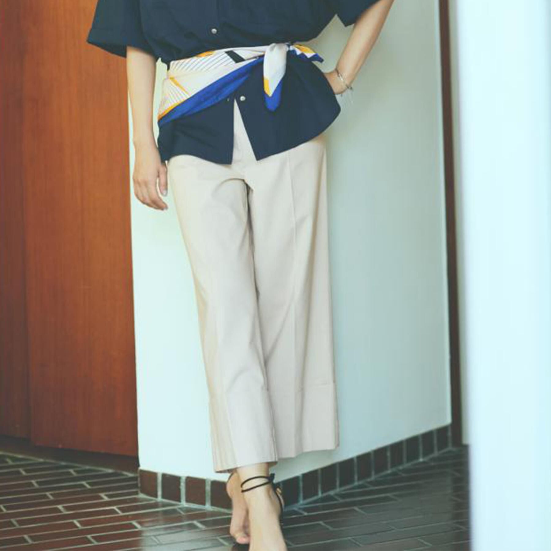 THE SHOP TK「麻混ワイドパンツ【洗える】」|その他|