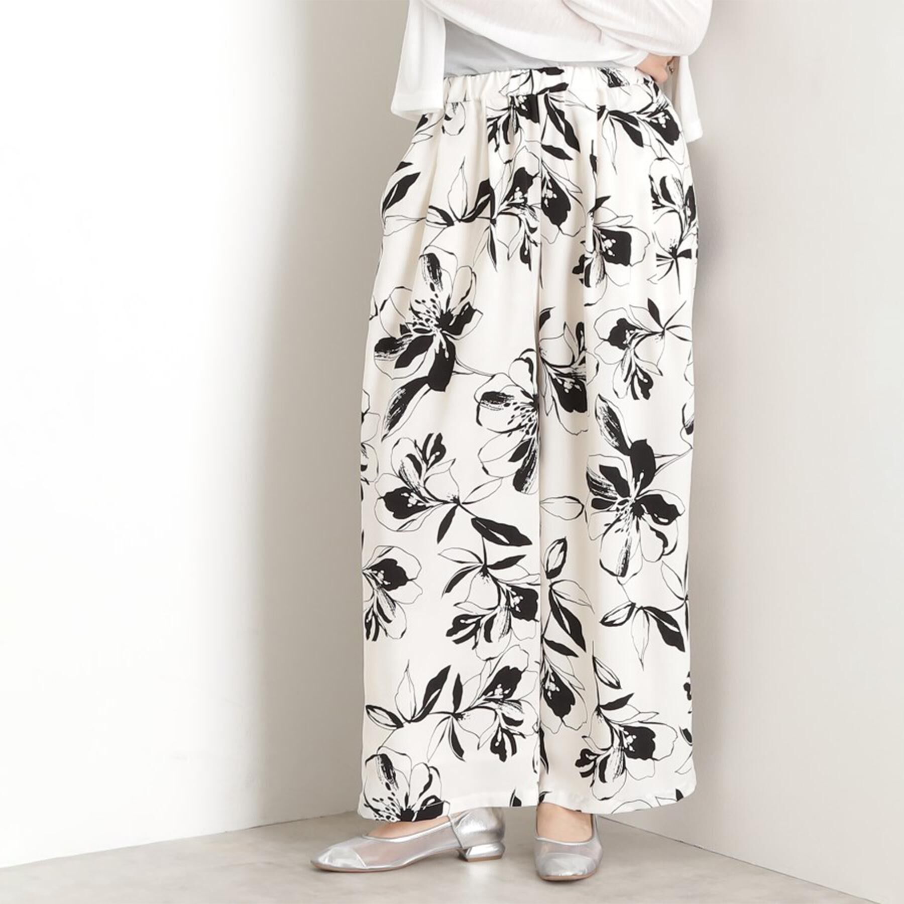 THE SHOP TK「フラワープリントイージーパンツ【洗える】」|その他|