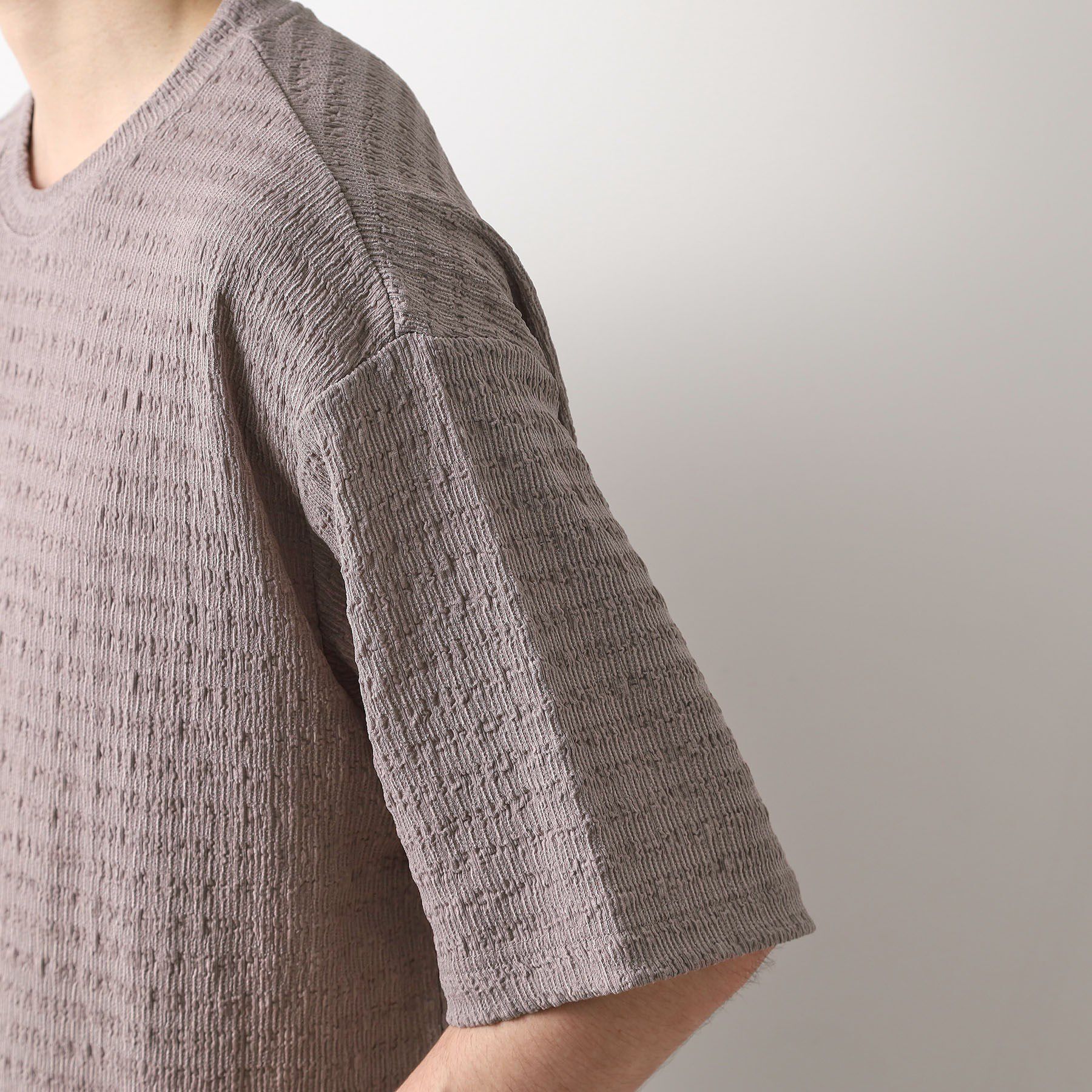 THE SHOP TK「楊柳ボーダー半袖Tシャツ【洗濯機OK】」|Tシャツ・カットソー|