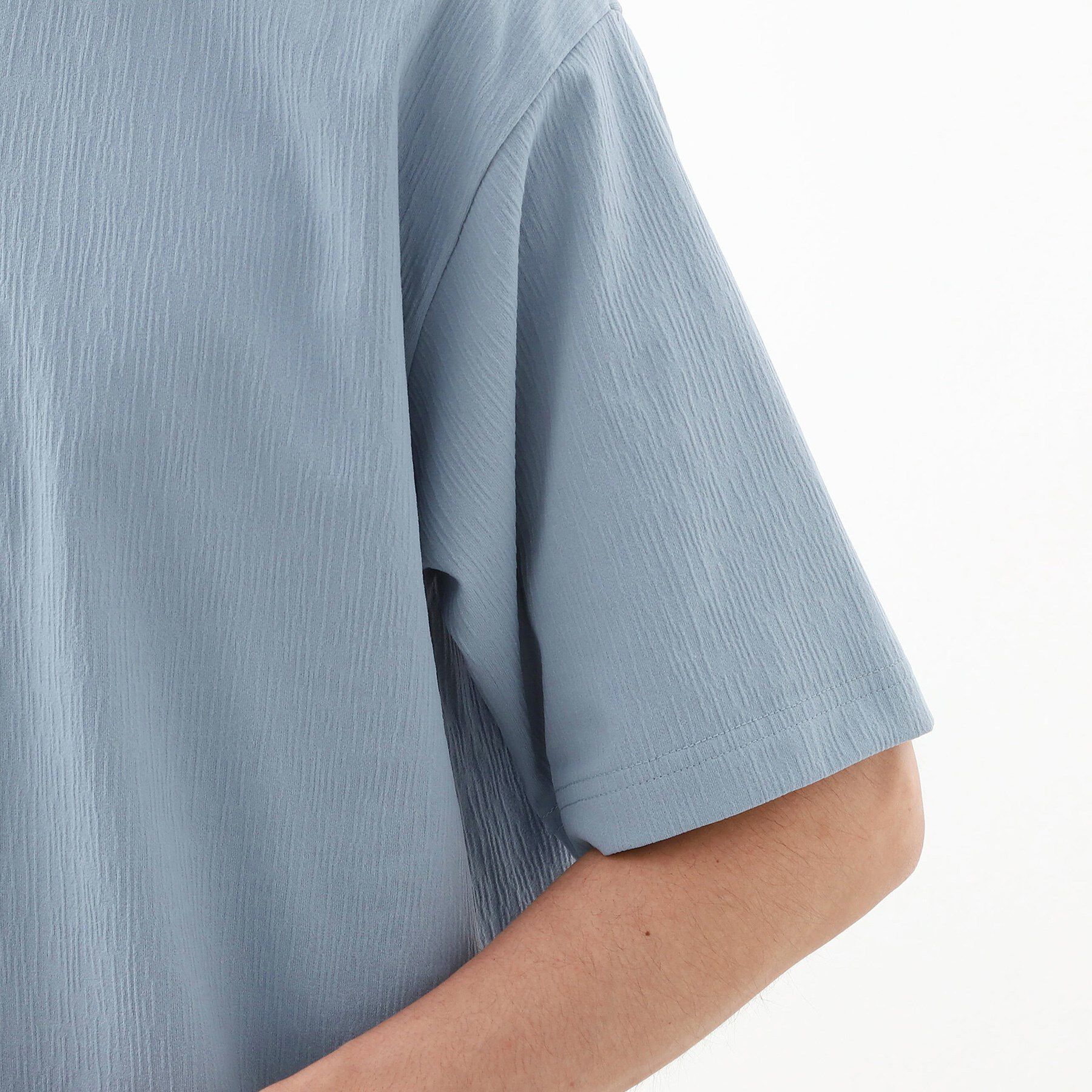 THE SHOP TK「楊柳フェイクレイヤード半袖Tシャツ 【吸水速乾/毛玉になりにくい/洗濯機OK】」|Tシャツ・カットソー|