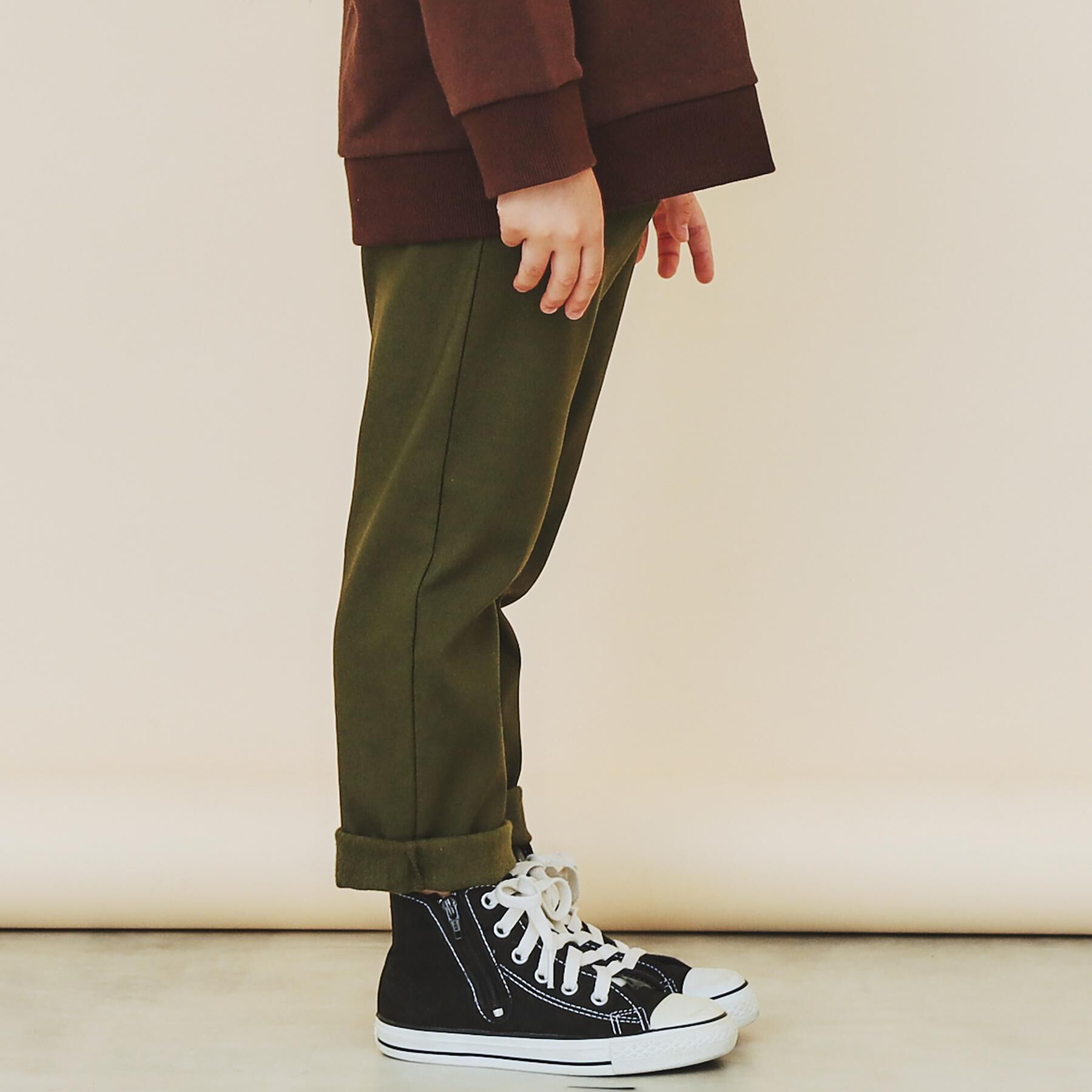 THE SHOP TK「【110－160/裏起毛】あったかのびーるストレートパンツ/洗濯機OK」|その他|