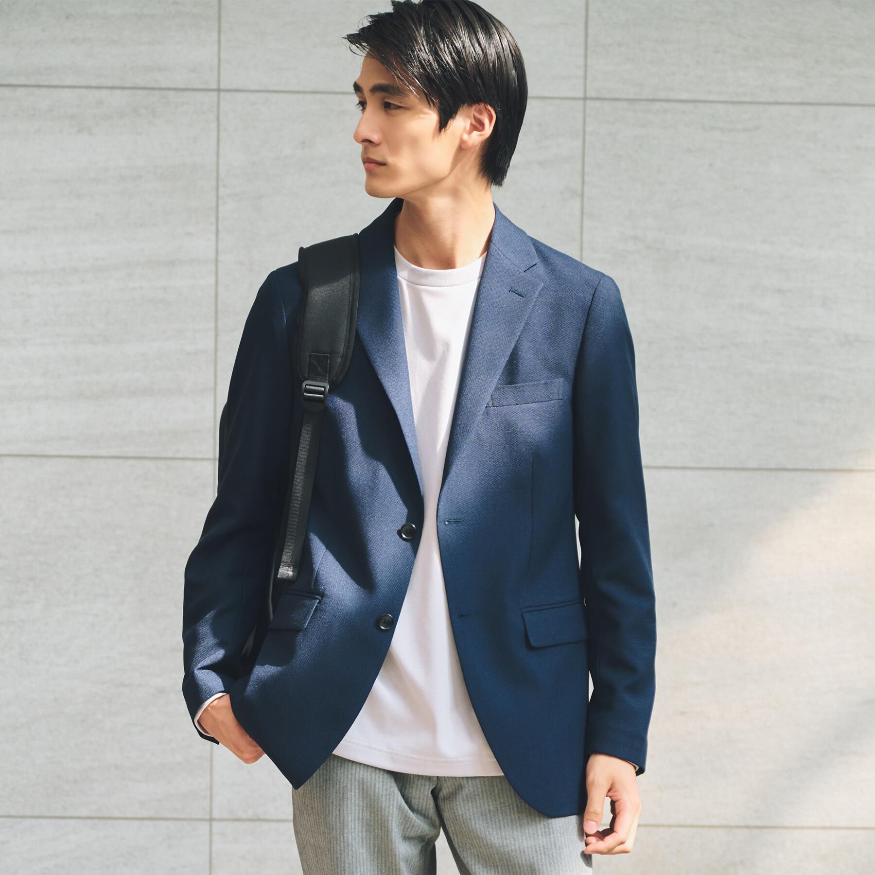 THE SHOP TK「バーズアイジャケット 【洗濯機OK/セットアップ可】」|テーラードジャケット|