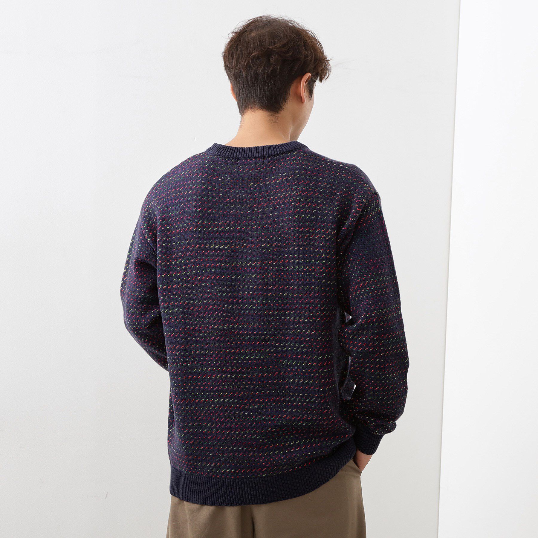 THE SHOP TK「バーズアイグラデーションニット 洗濯機OK／ユニセックスでおすすめ！」|ニット・セーター|