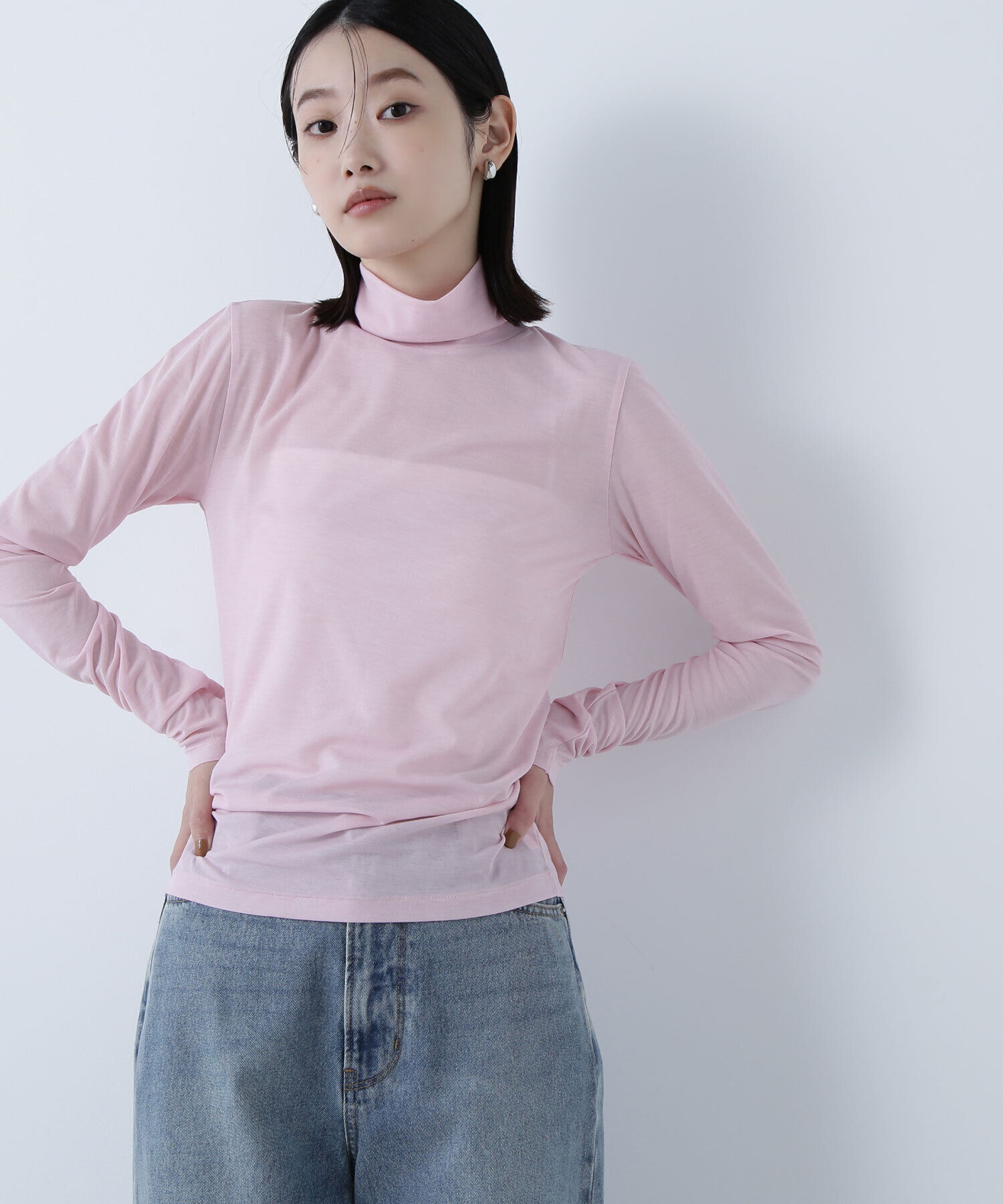  「シアーカットソーシリーズ ハイネック」|Tシャツ・カットソー|