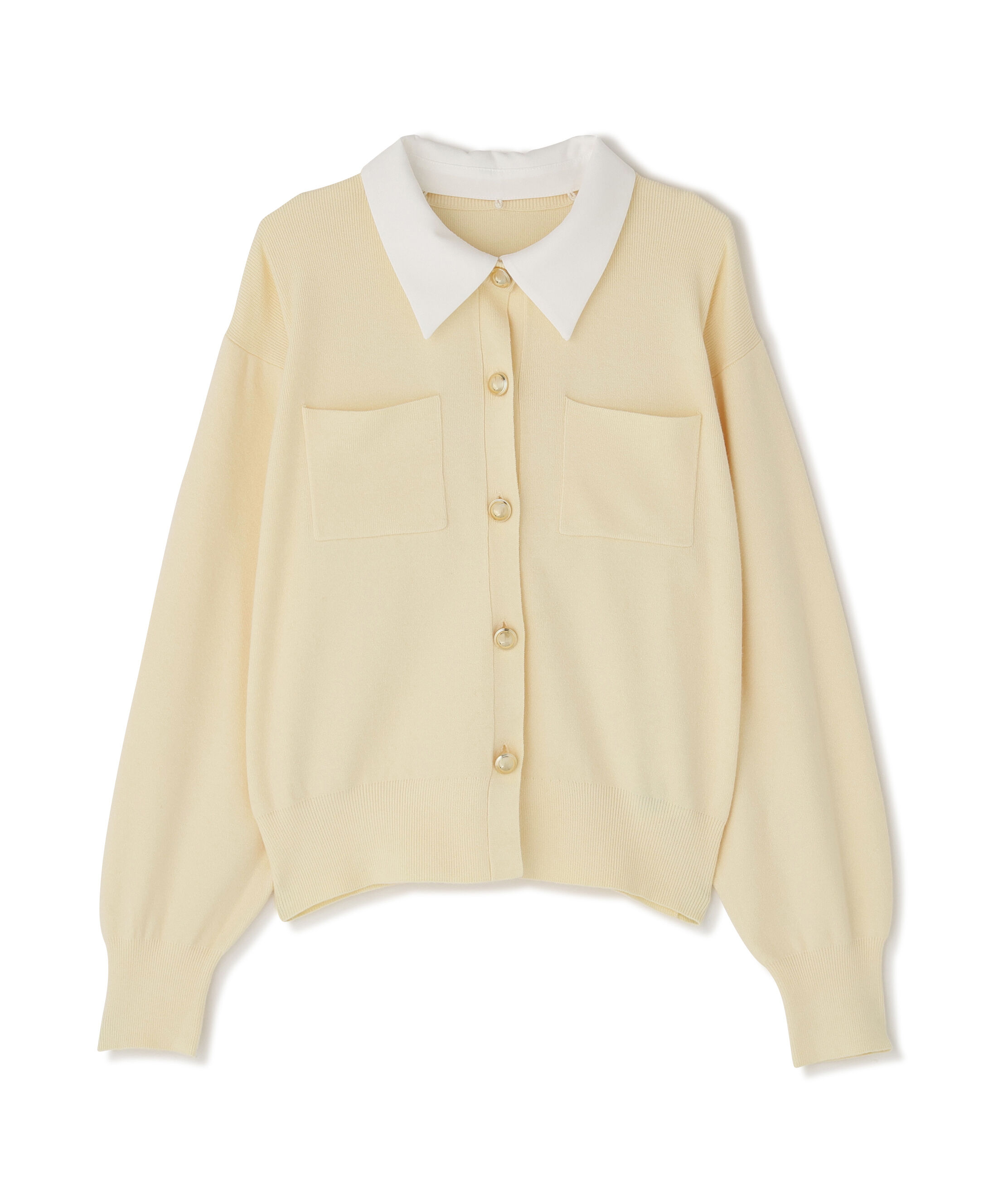  「2wayカラーニットジャケット」|ニット・セーター|