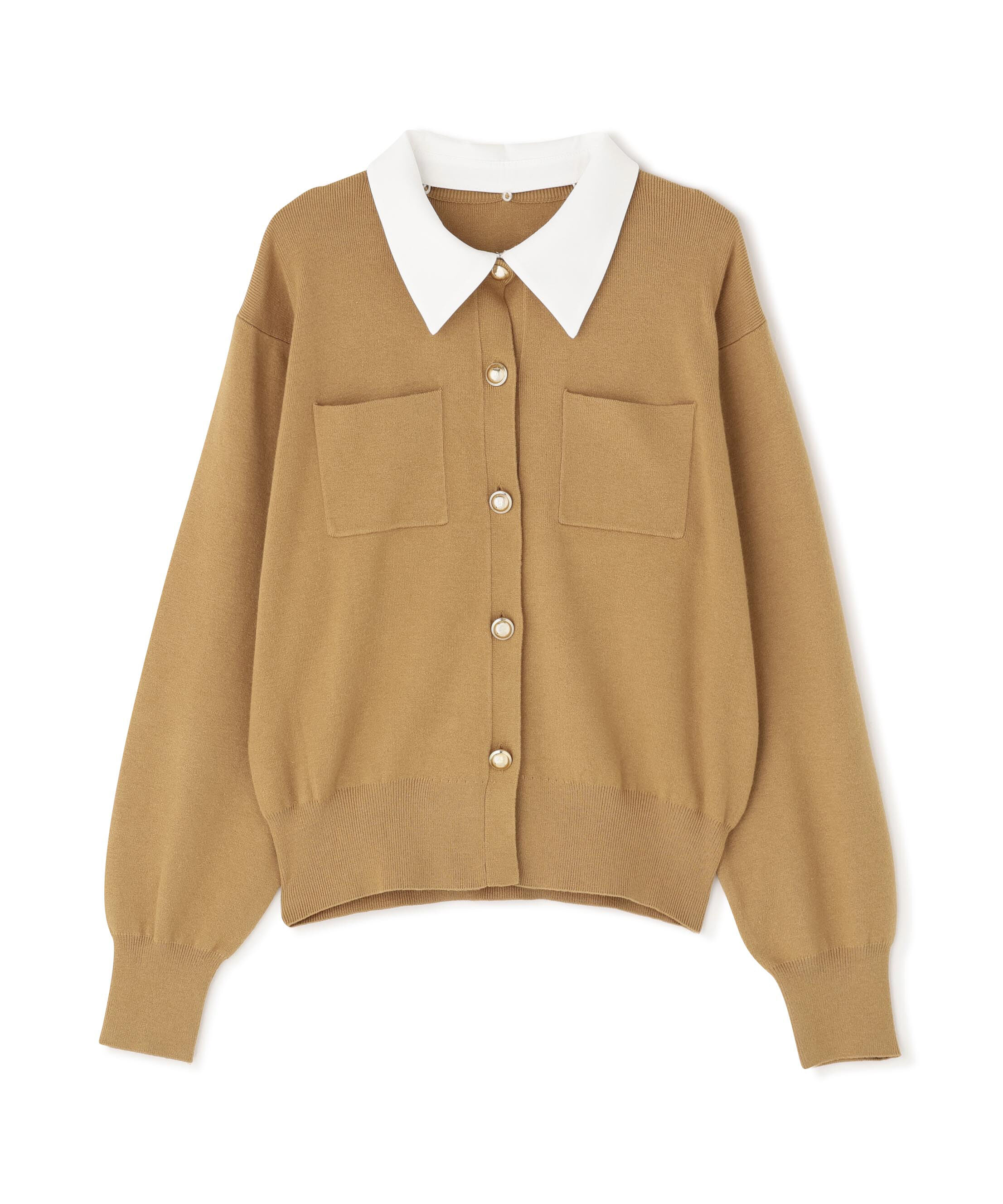  「2wayカラーニットジャケット」|ニット・セーター|