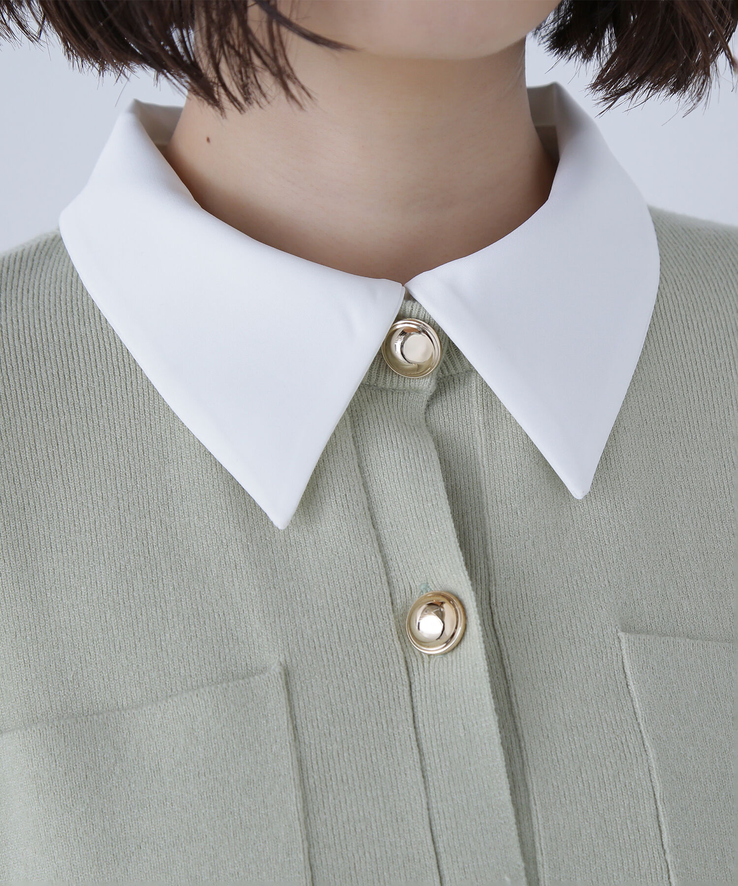  「2wayカラーニットジャケット」|ニット・セーター|