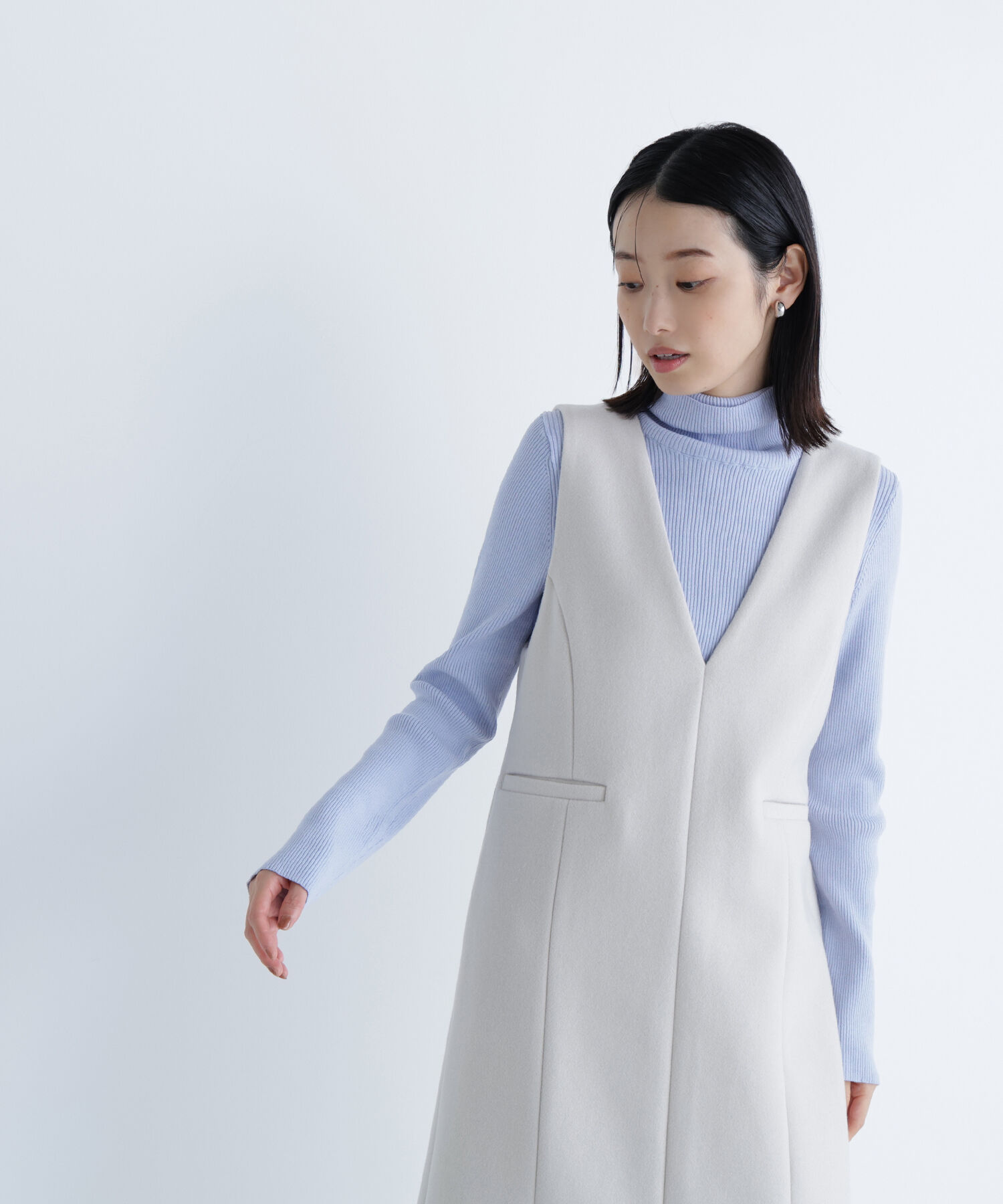  「圧縮ジャージーシリーズ ジャンパースカート」|ワンピース|