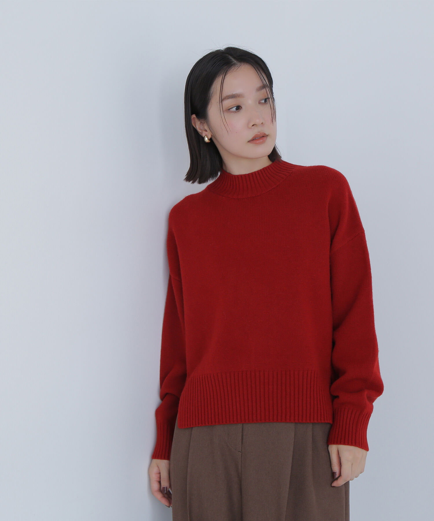  「サイドスリットハイネックニット」|ニット・セーター|