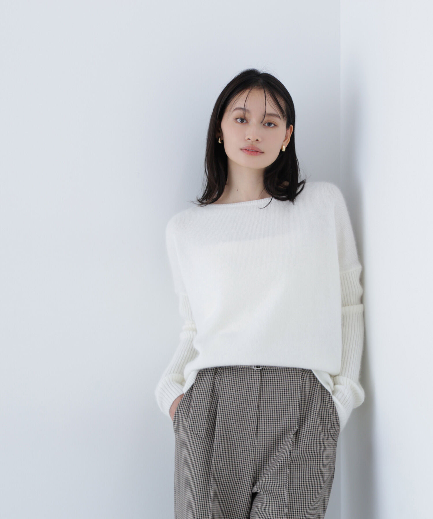  「ウールブレンドヘアリーニット」|ニット・セーター|