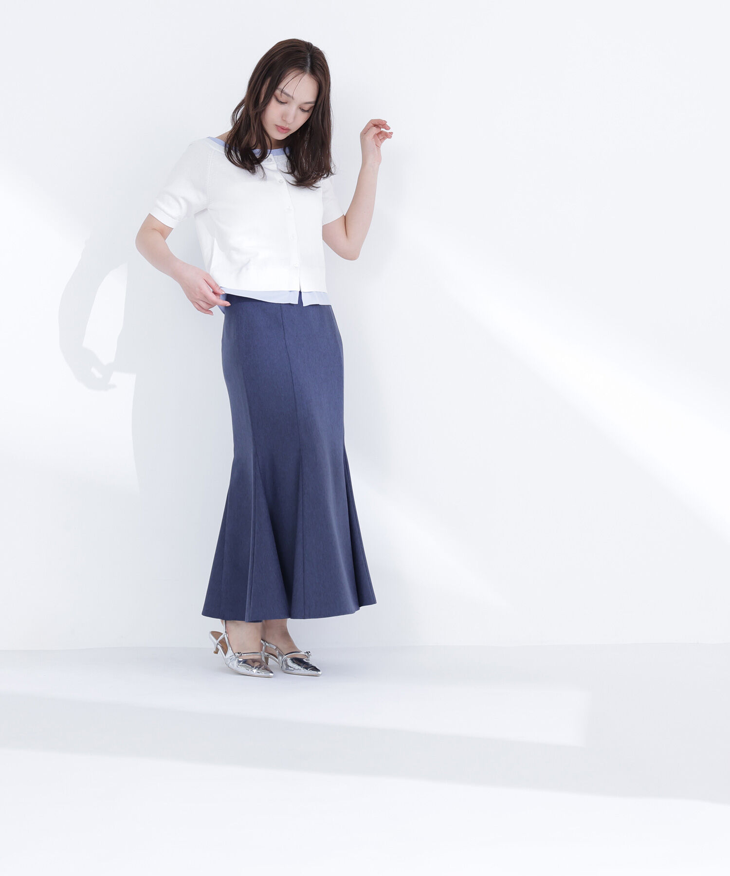  「ヘム切替マーメイドスカート」|スカート|