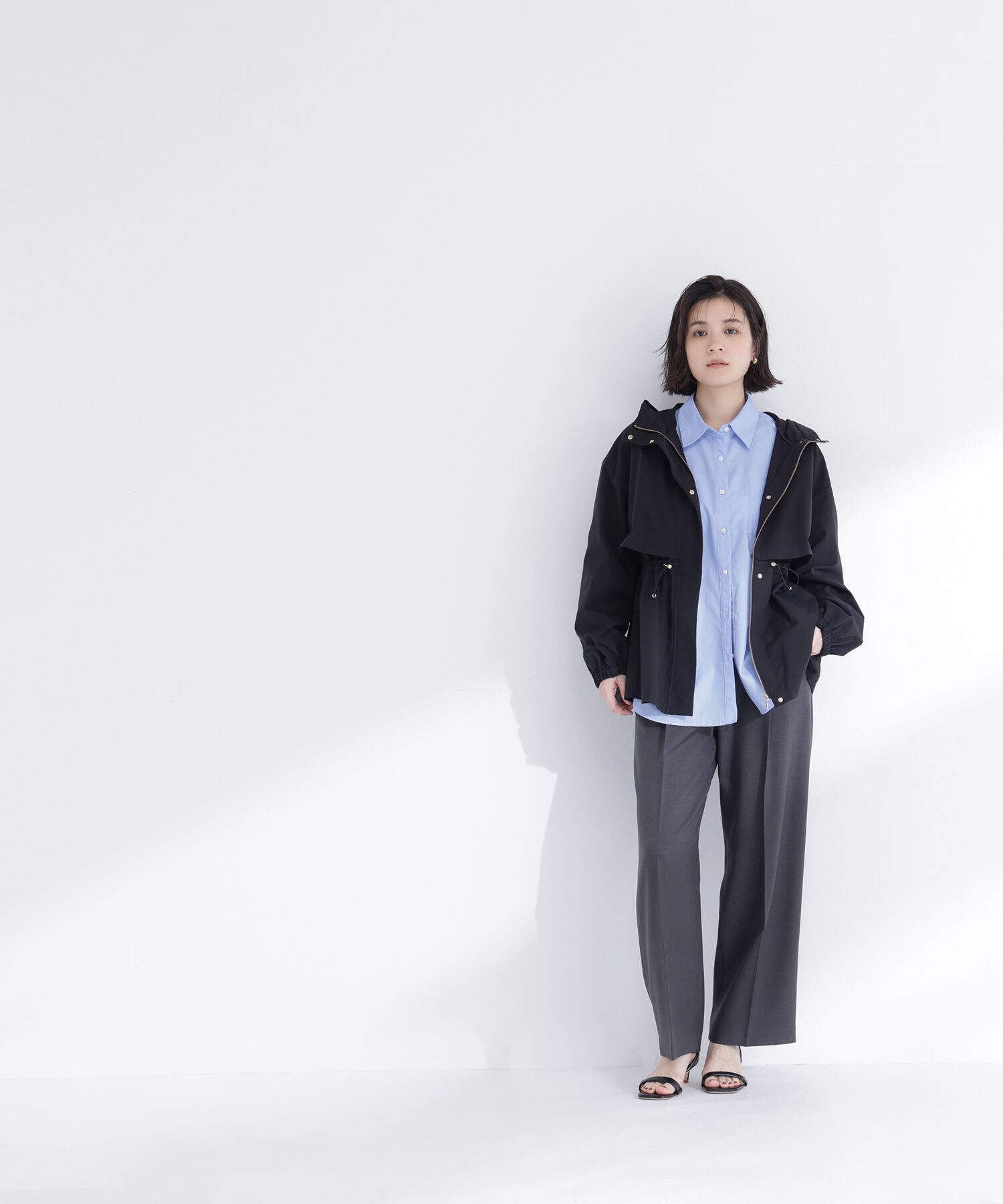  「毎日これ。週7ペプラムフーディブルゾン」|ブルゾン・スタジャン|