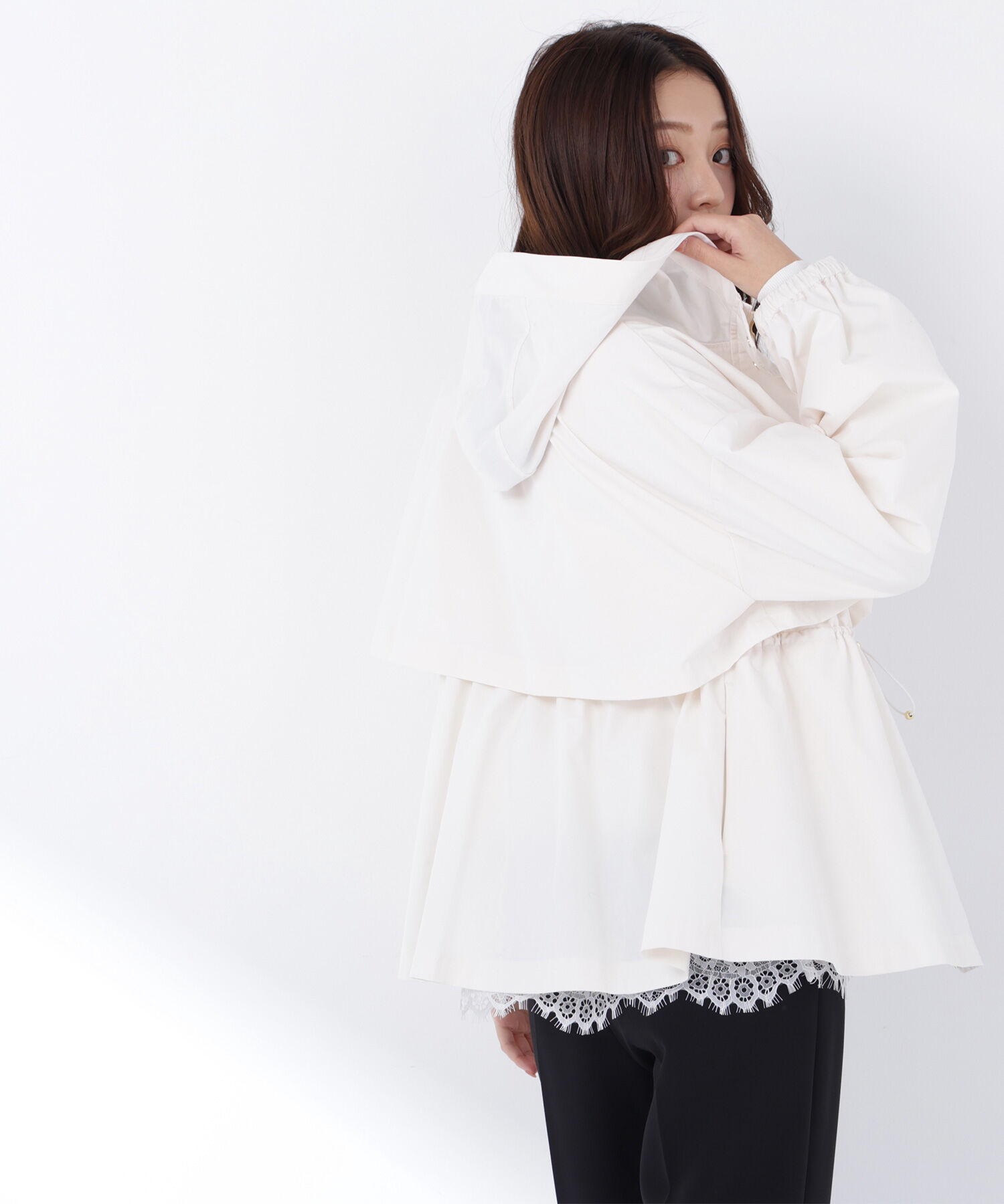  「毎日これ。週7ペプラムフーディブルゾン」|ブルゾン・スタジャン|