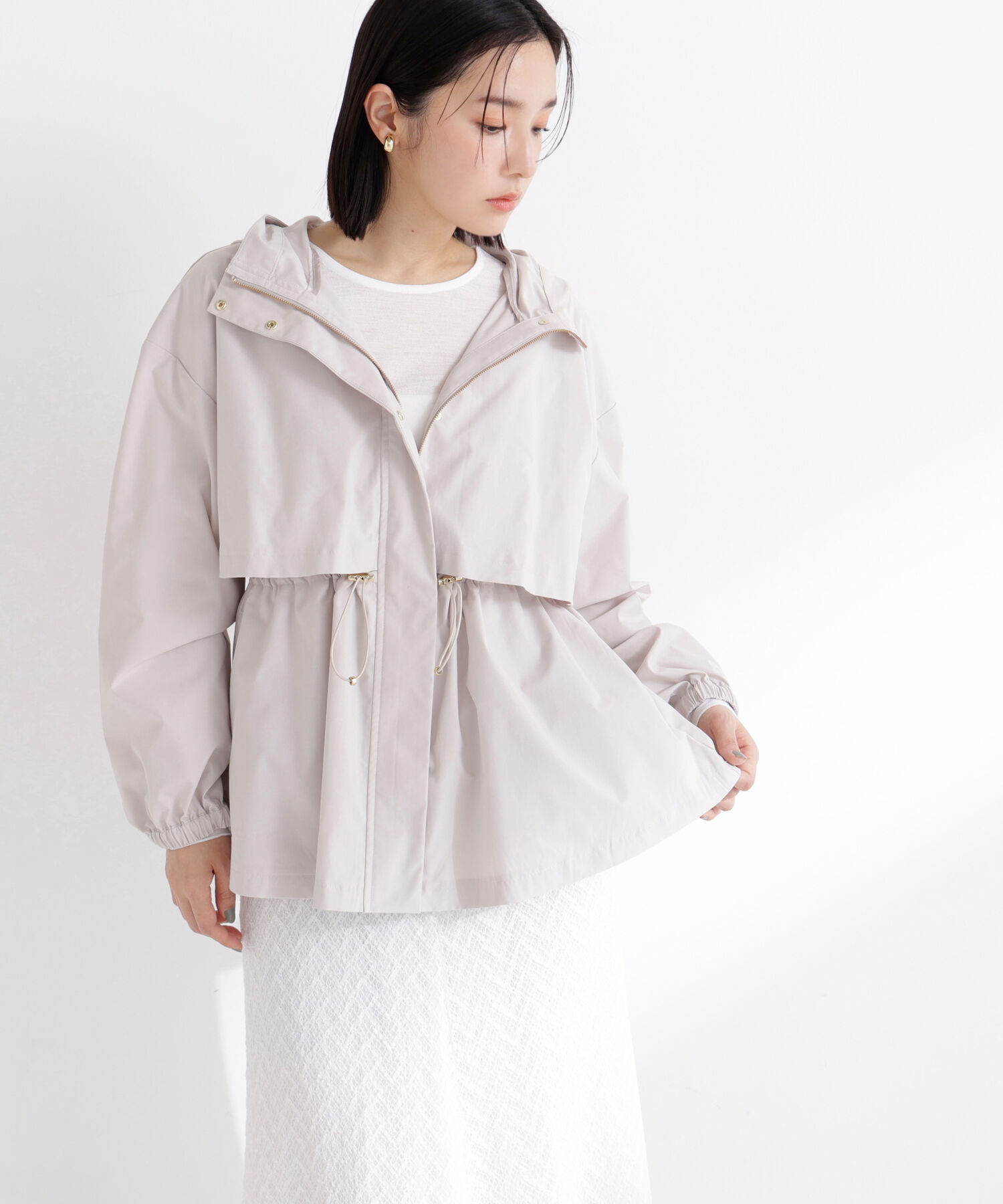  「毎日これ。週7ペプラムフーディブルゾン」|ブルゾン・スタジャン|