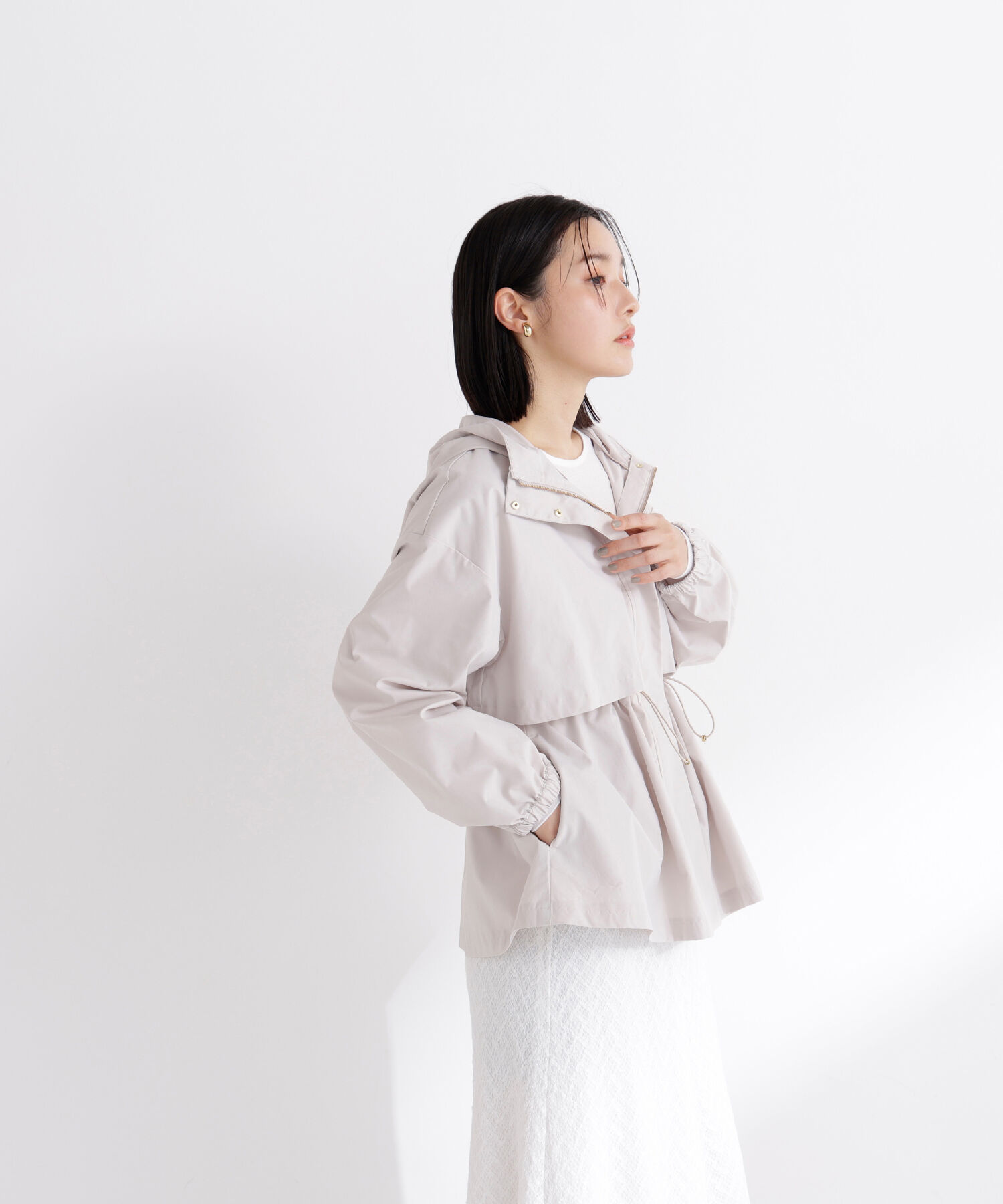  「毎日これ。週7ペプラムフーディブルゾン」|ブルゾン・スタジャン|