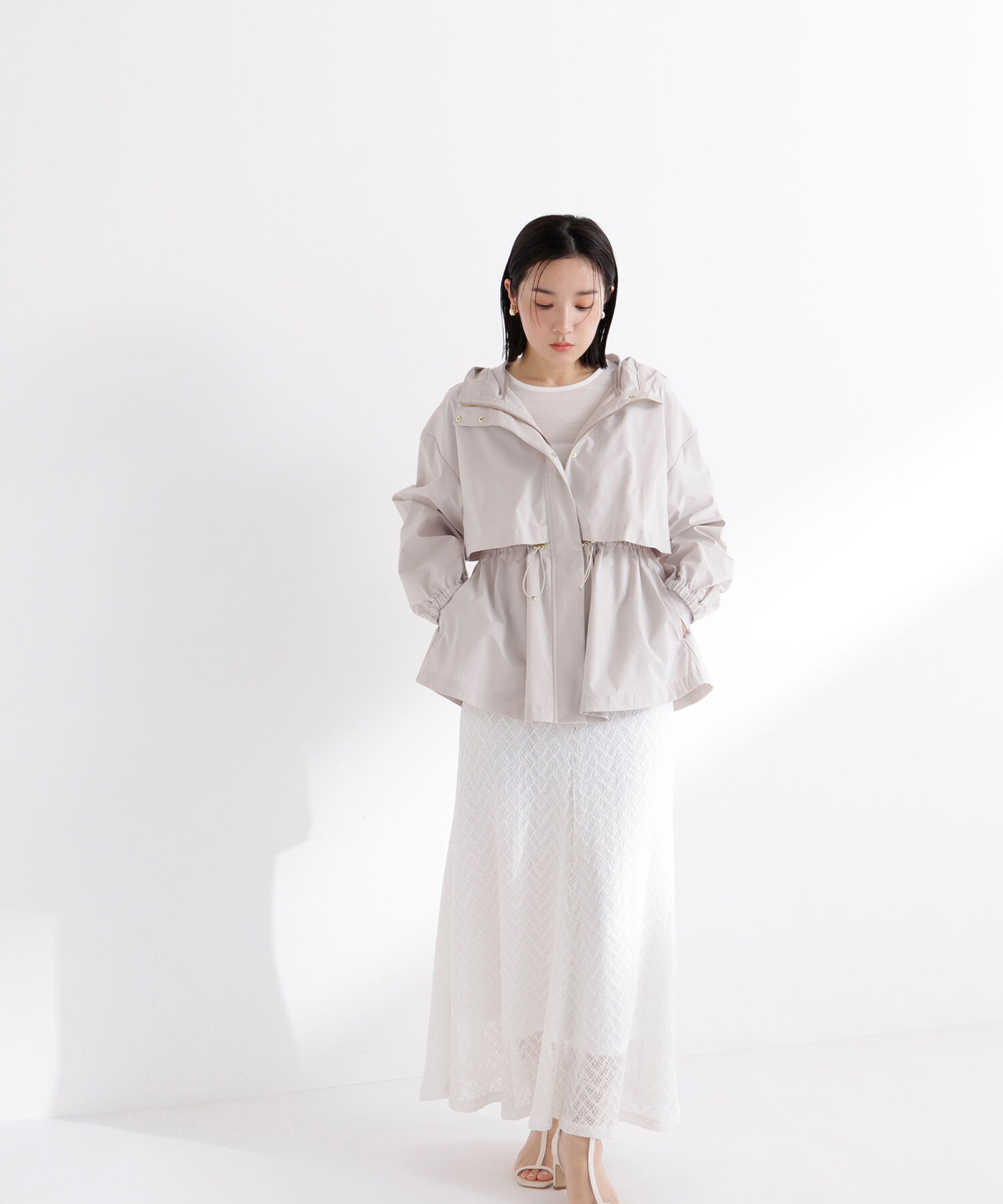  「毎日これ。週7ペプラムフーディブルゾン」|ブルゾン・スタジャン|