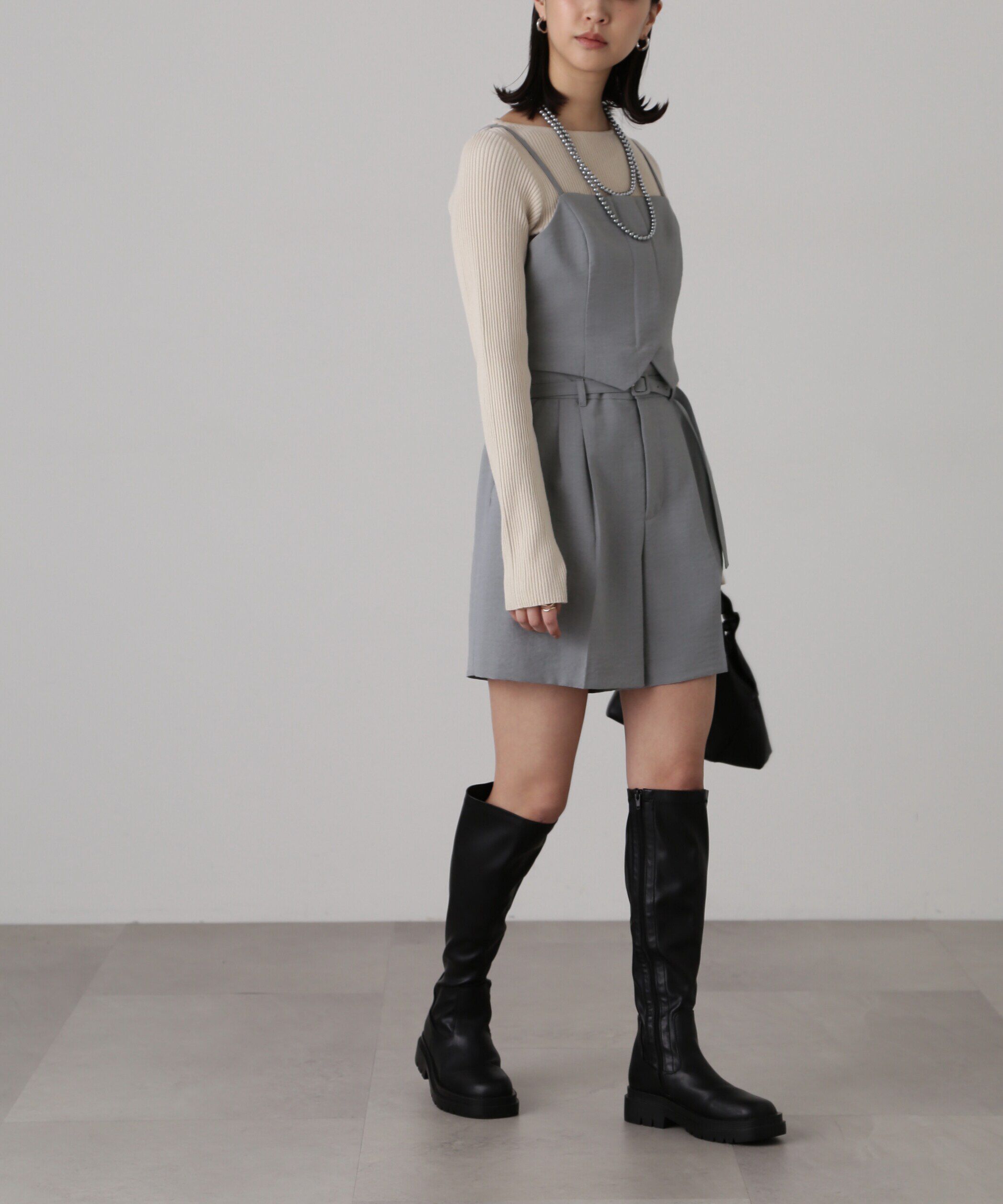  「気流染めフロントジップビスチェ」|シャツ・ブラウス|