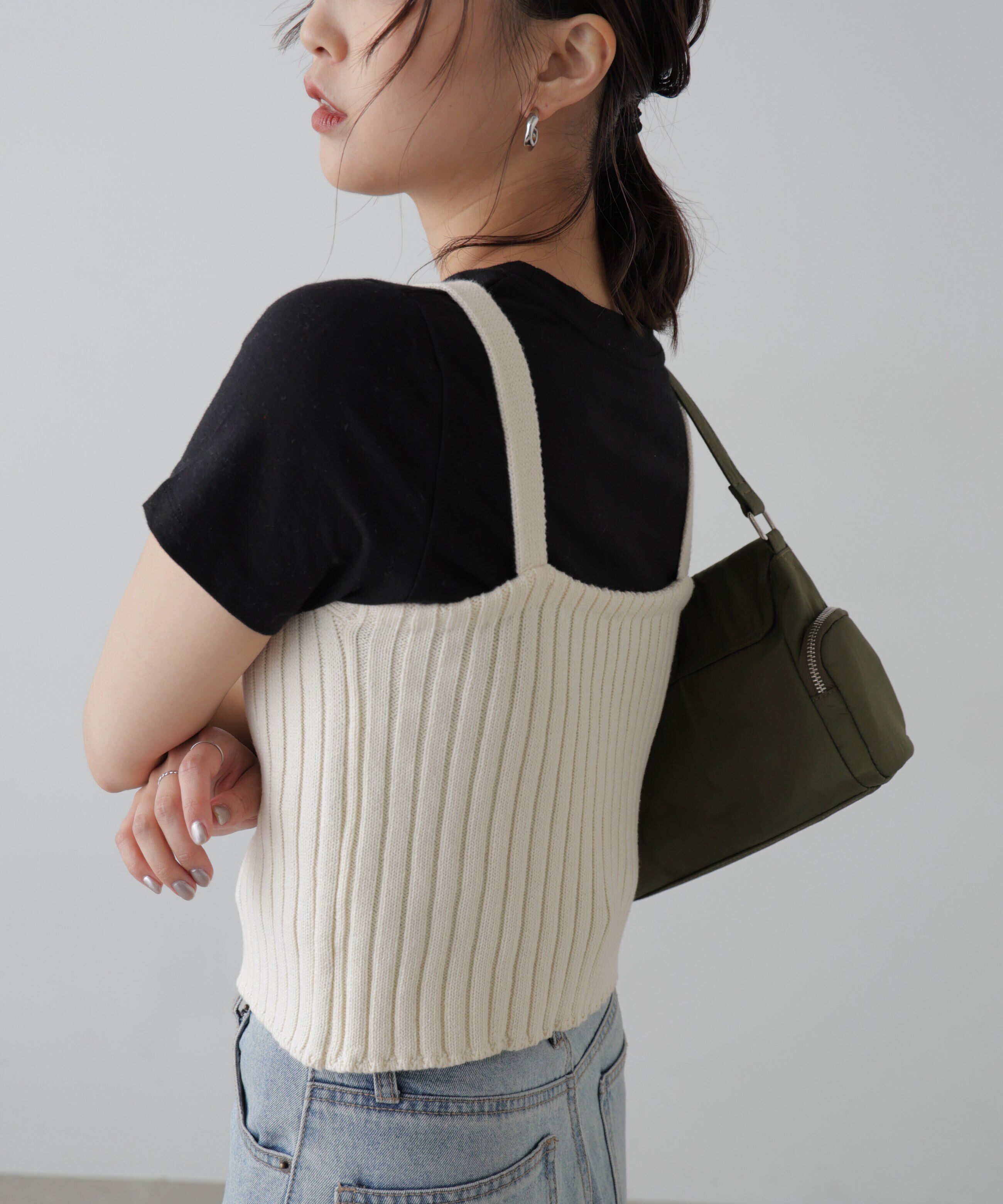  「リブニットタンクトップ」|ニット・セーター|