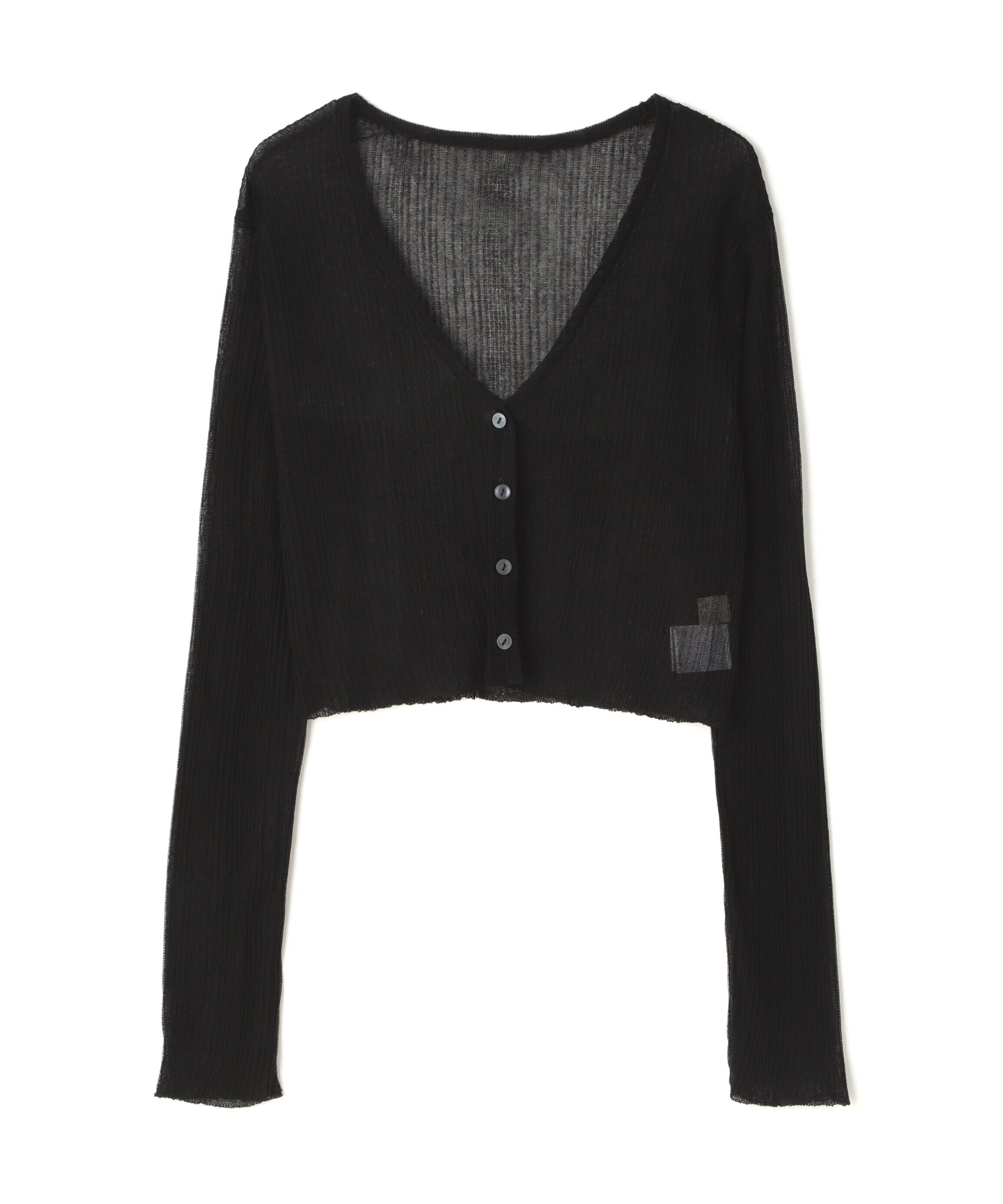  「シアーVネックコンパクトニットカーディガン」|ニット・セーター|