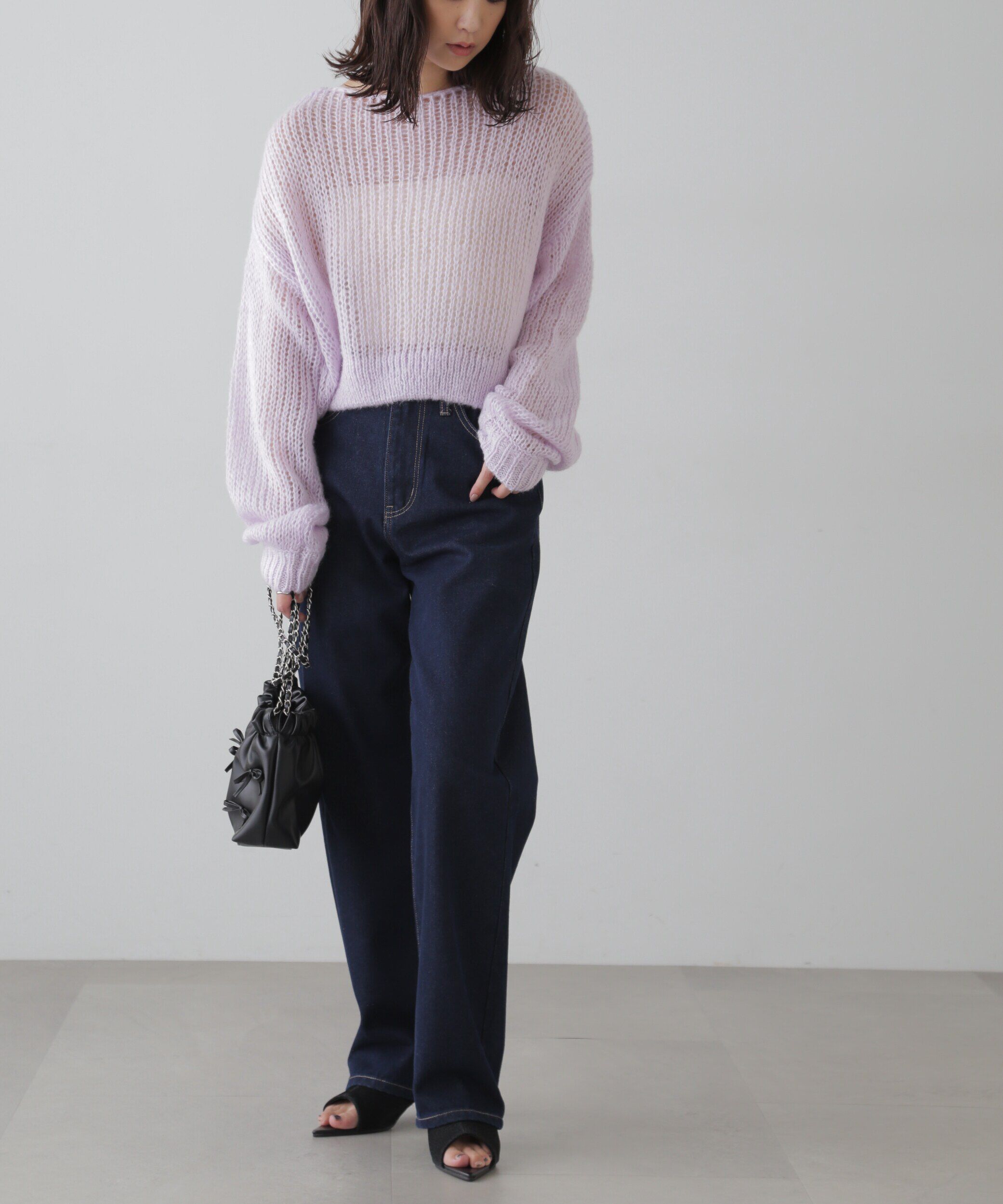  「シアーモヘヤライクニット」|ニット・セーター|