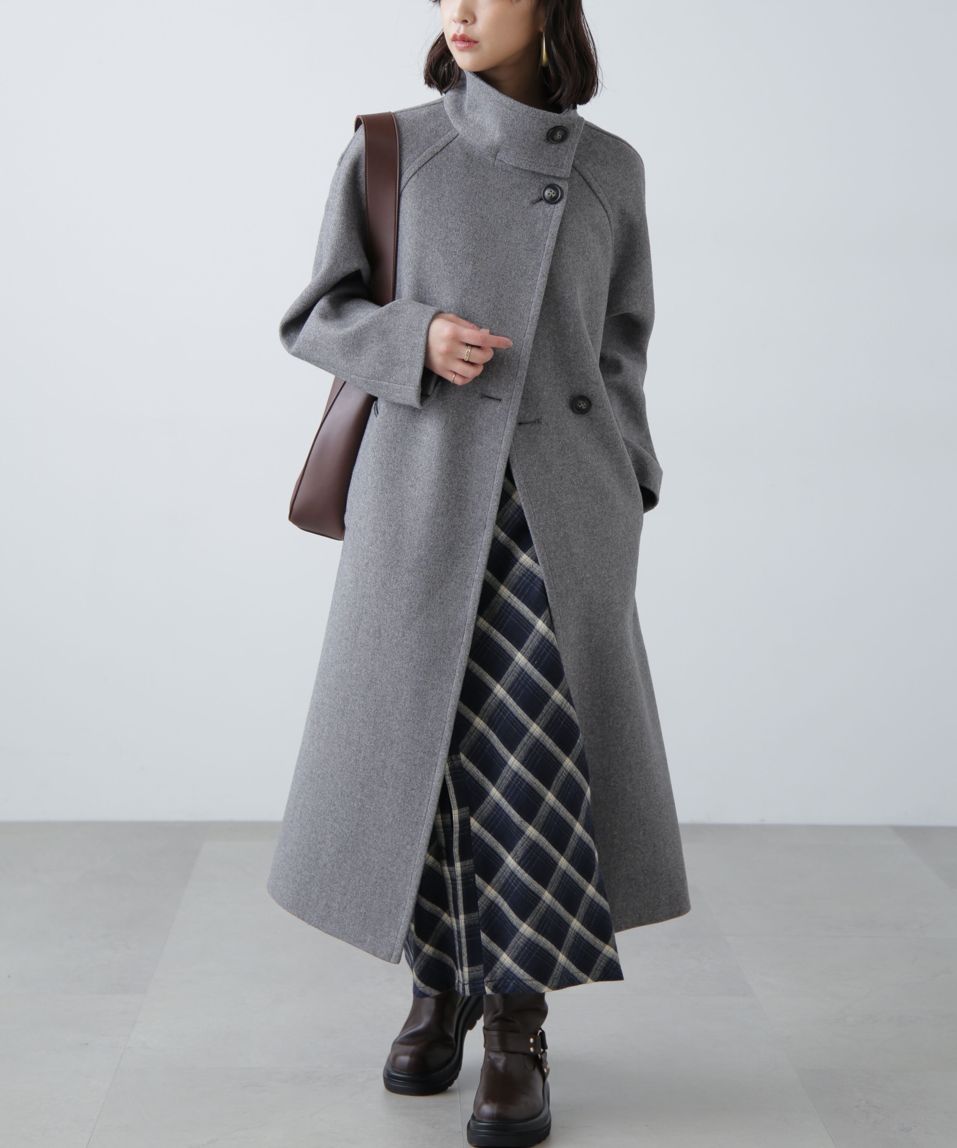  「スタンドカラーロングコート」|その他|