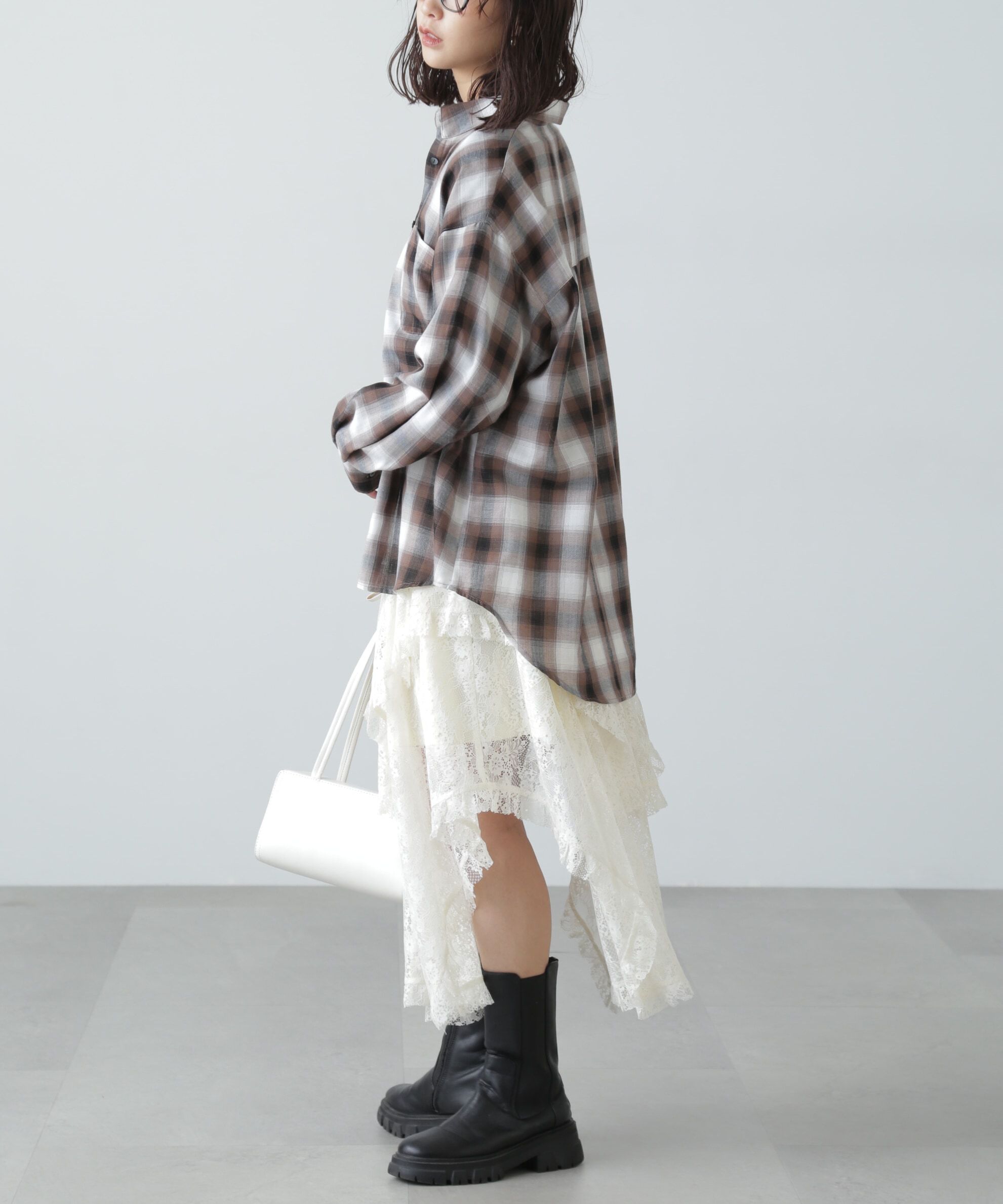  「オンブレチェックビッグシャツ」|シャツ・ブラウス|