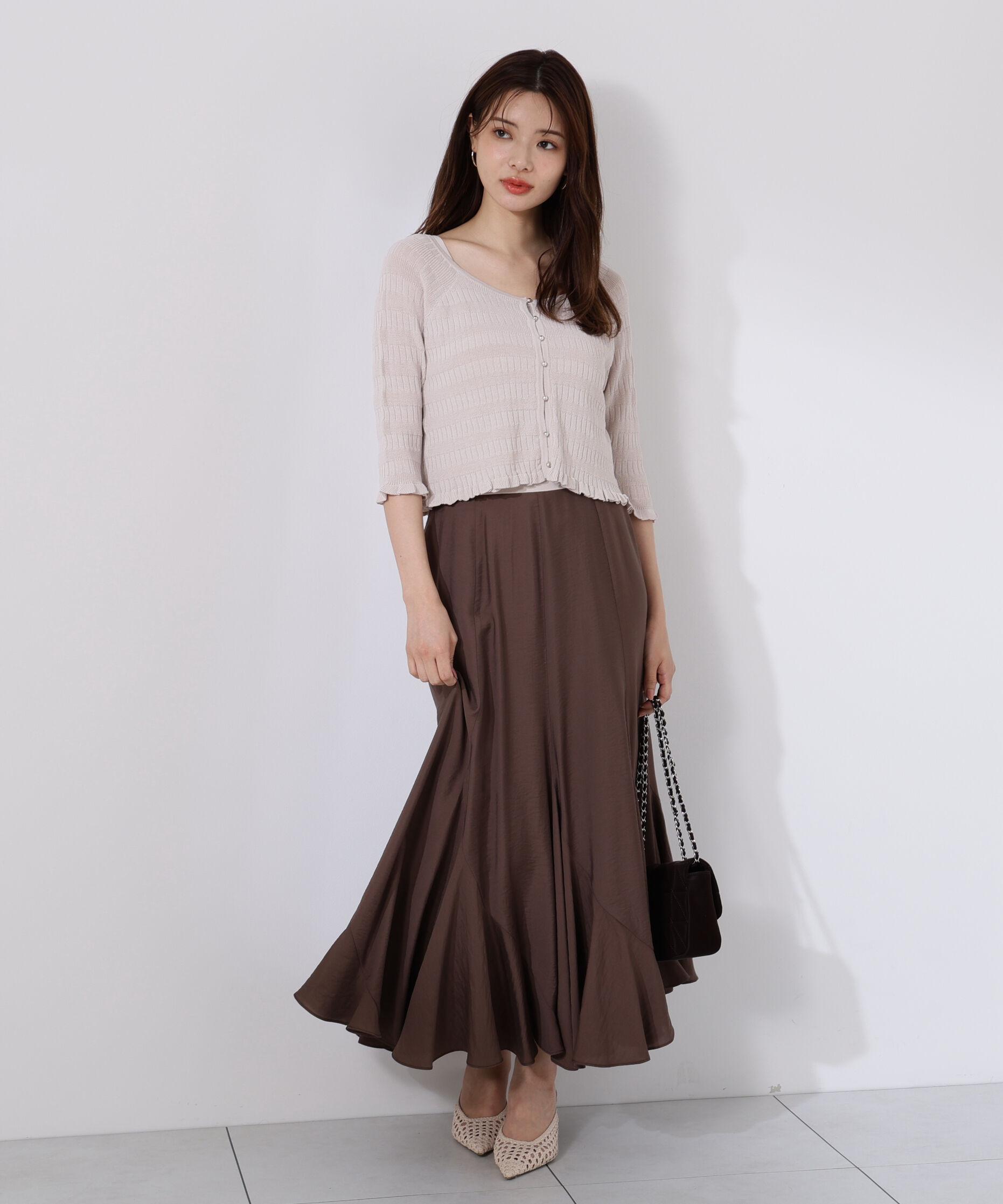 PROPORTION BODY DRESSING「〈接触冷感〉変わり編みニットカーディガン」|ニット・セーター|