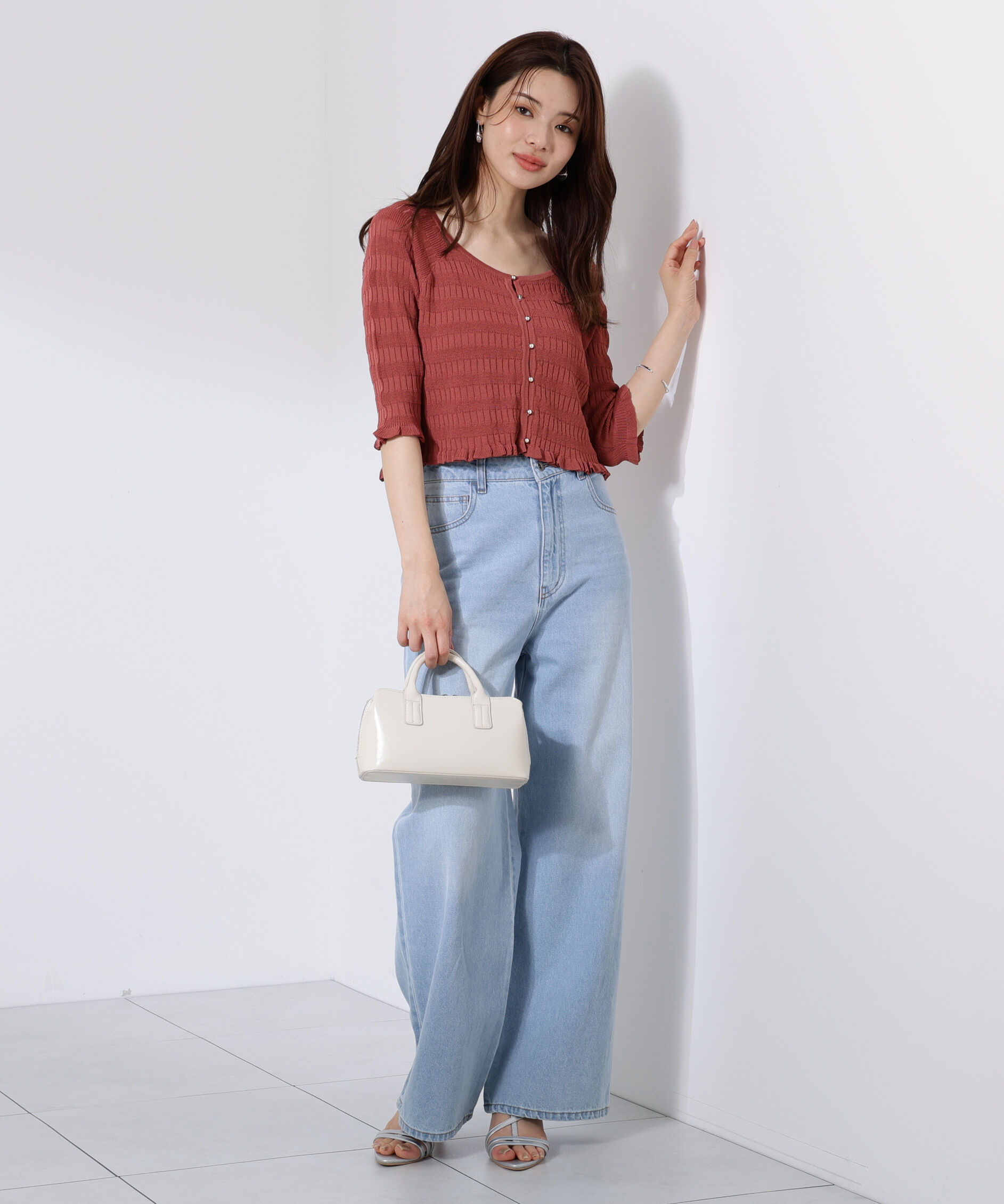 PROPORTION BODY DRESSING「〈接触冷感〉変わり編みニットカーディガン」|ニット・セーター|