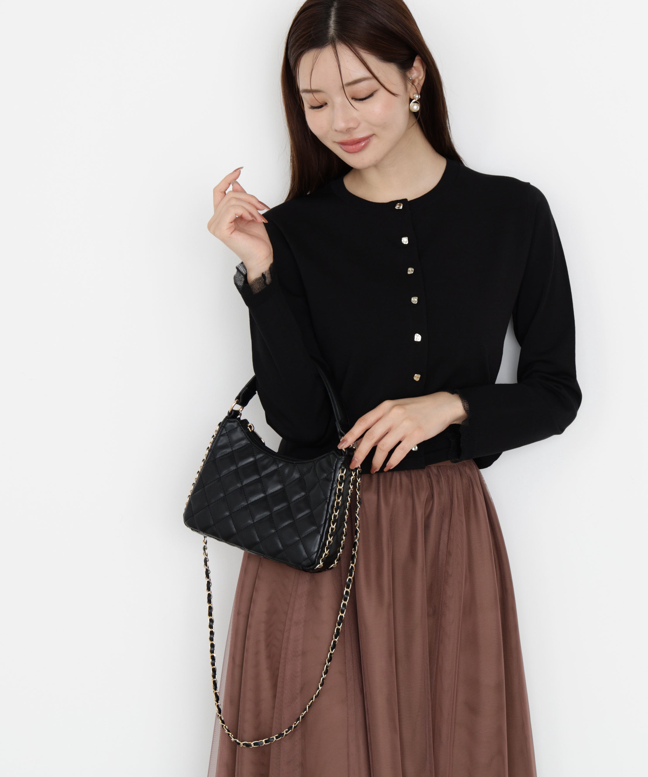 PROPORTION BODY DRESSING「＜ハンドウォッシャブル＞ゴールド釦カーディガン 25AW」|カーディガン|