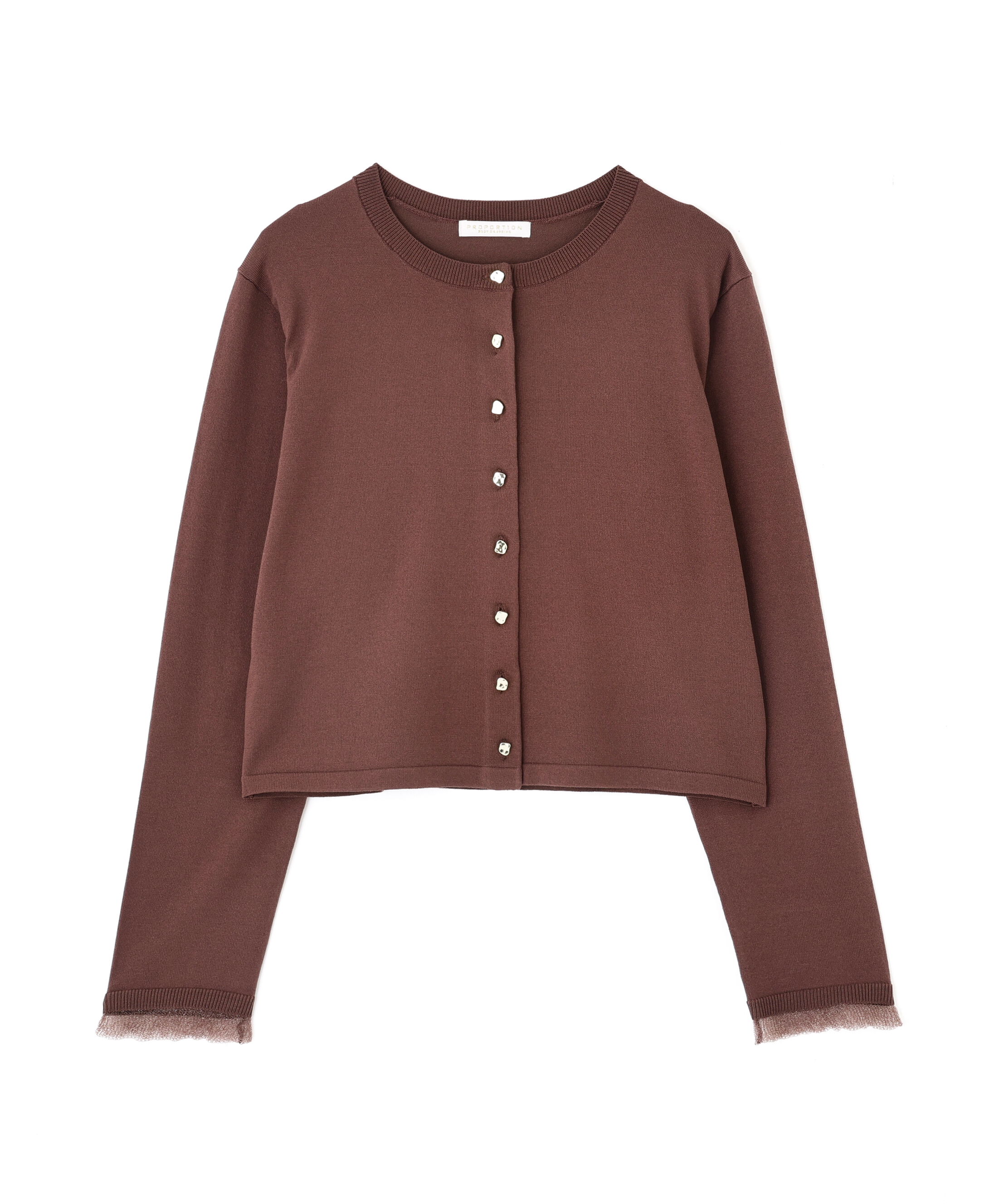 PROPORTION BODY DRESSING「＜ハンドウォッシャブル＞ゴールド釦カーディガン 25AW」|カーディガン|