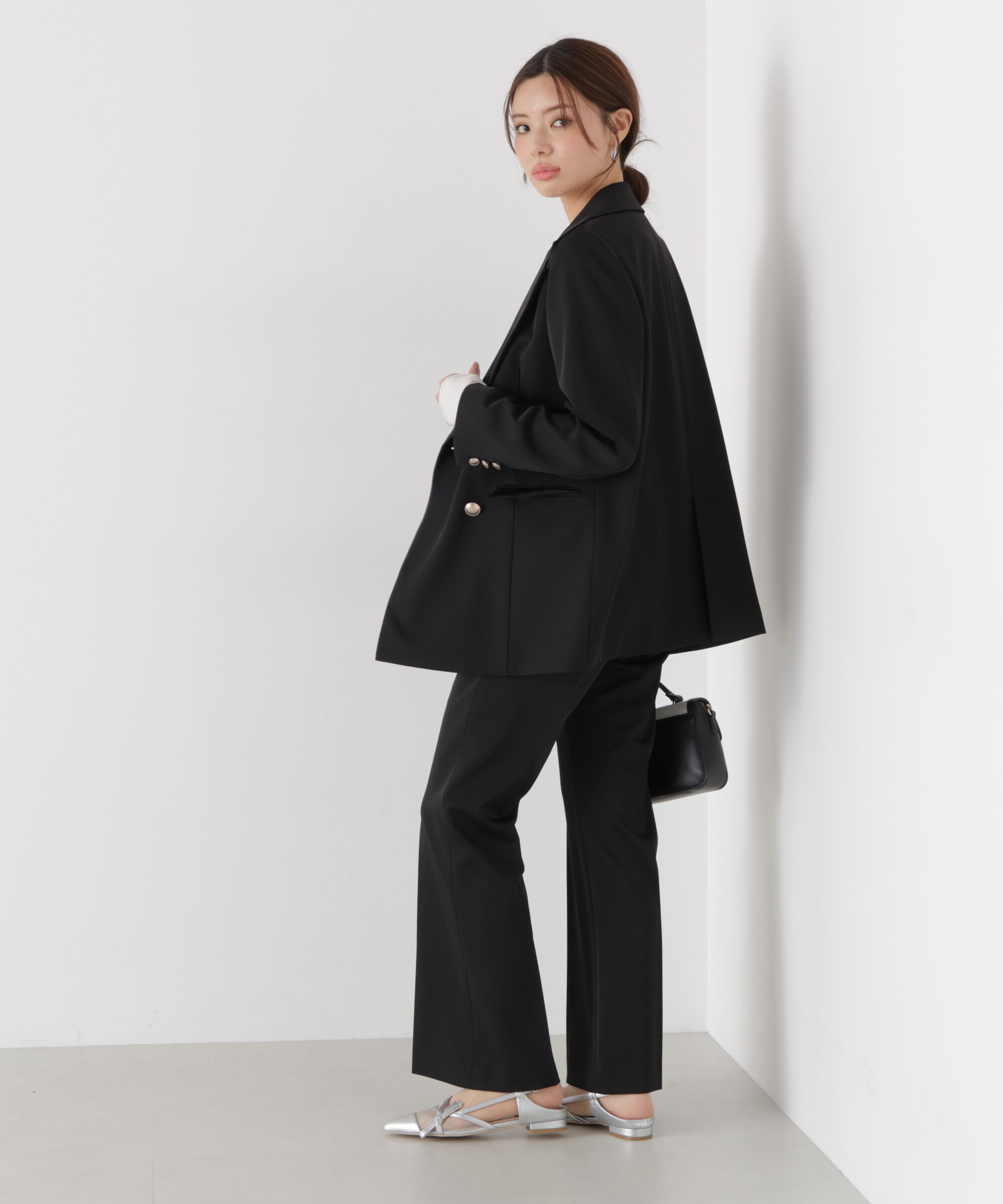 PROPORTION BODY DRESSING「美ラインフレアパンツ 25AW」|その他|ブラック