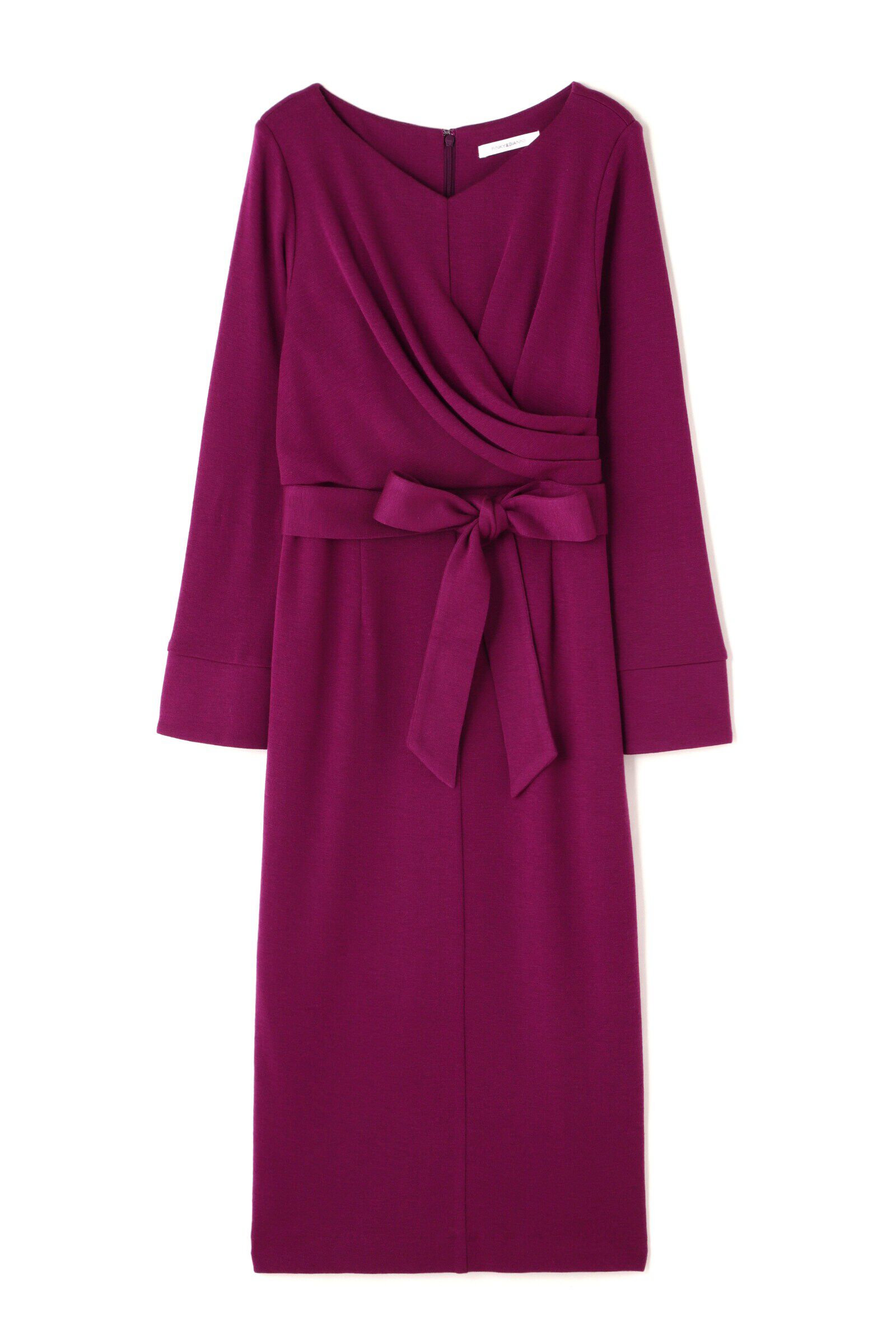  「フロントクロスウールジャージワンピース」|ワンピース|