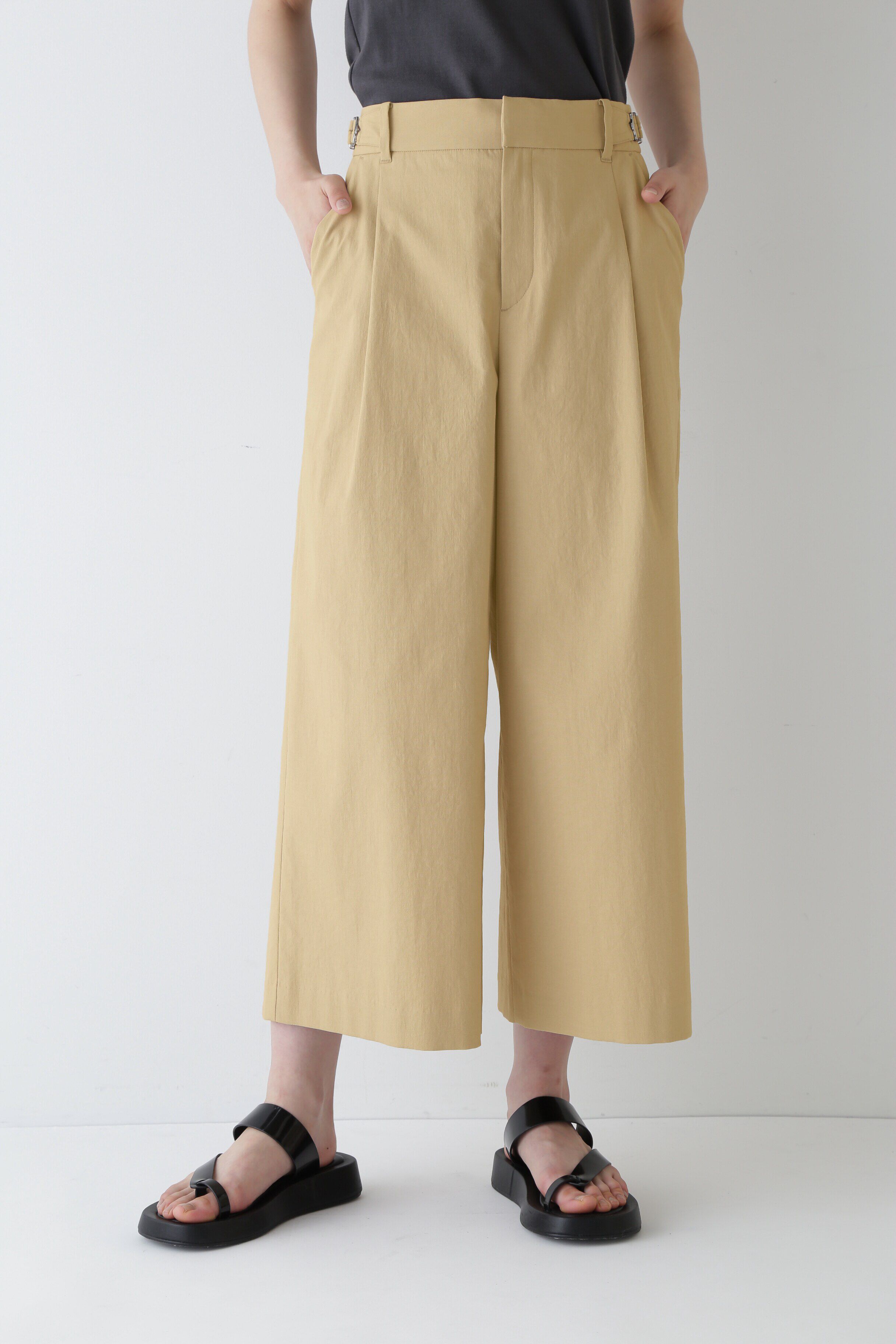  「◆クールマックス綿麻短丈ワイドパンツ」|その他|