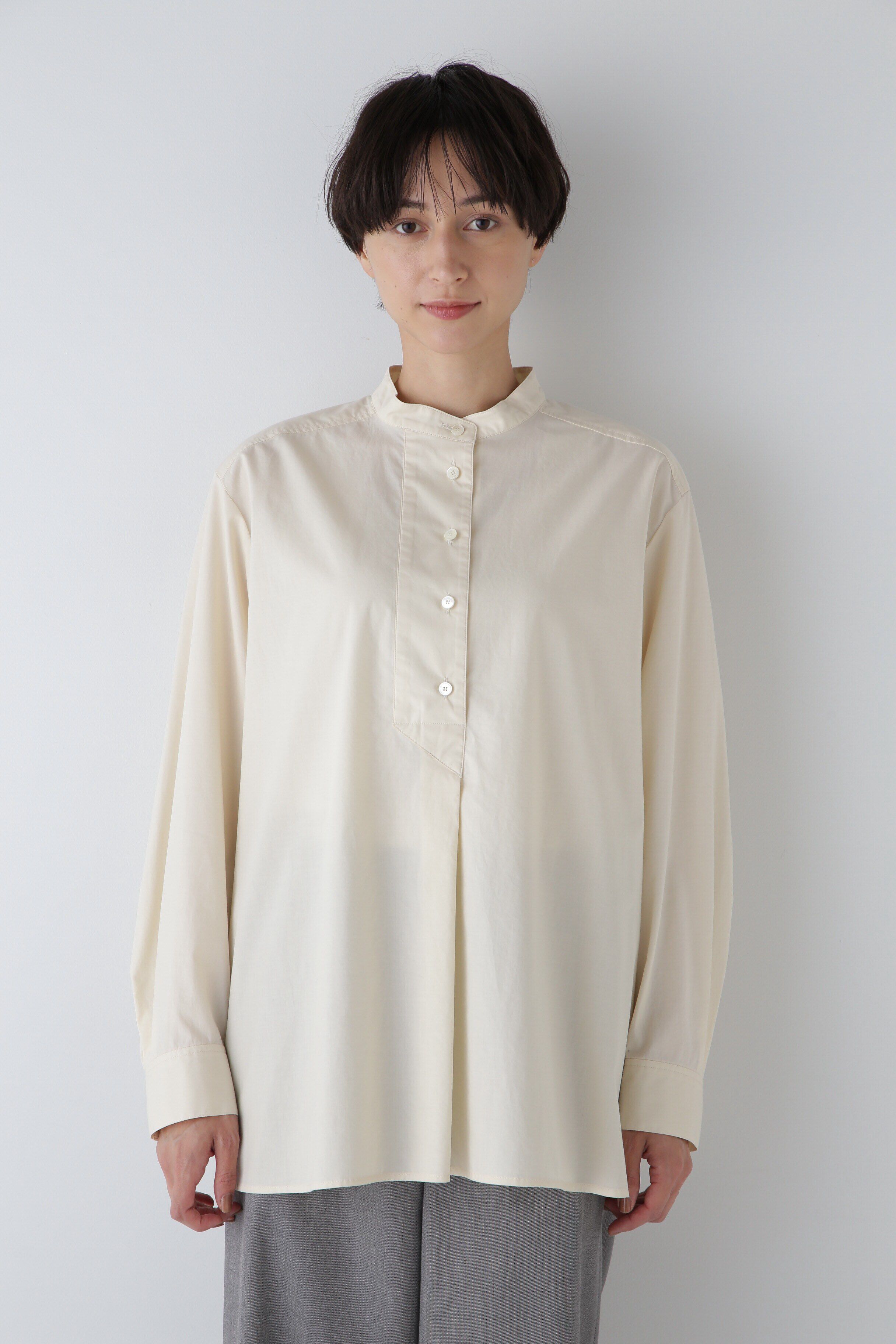  「◆セルロース綿ブロードブラウス」|シャツ・ブラウス|